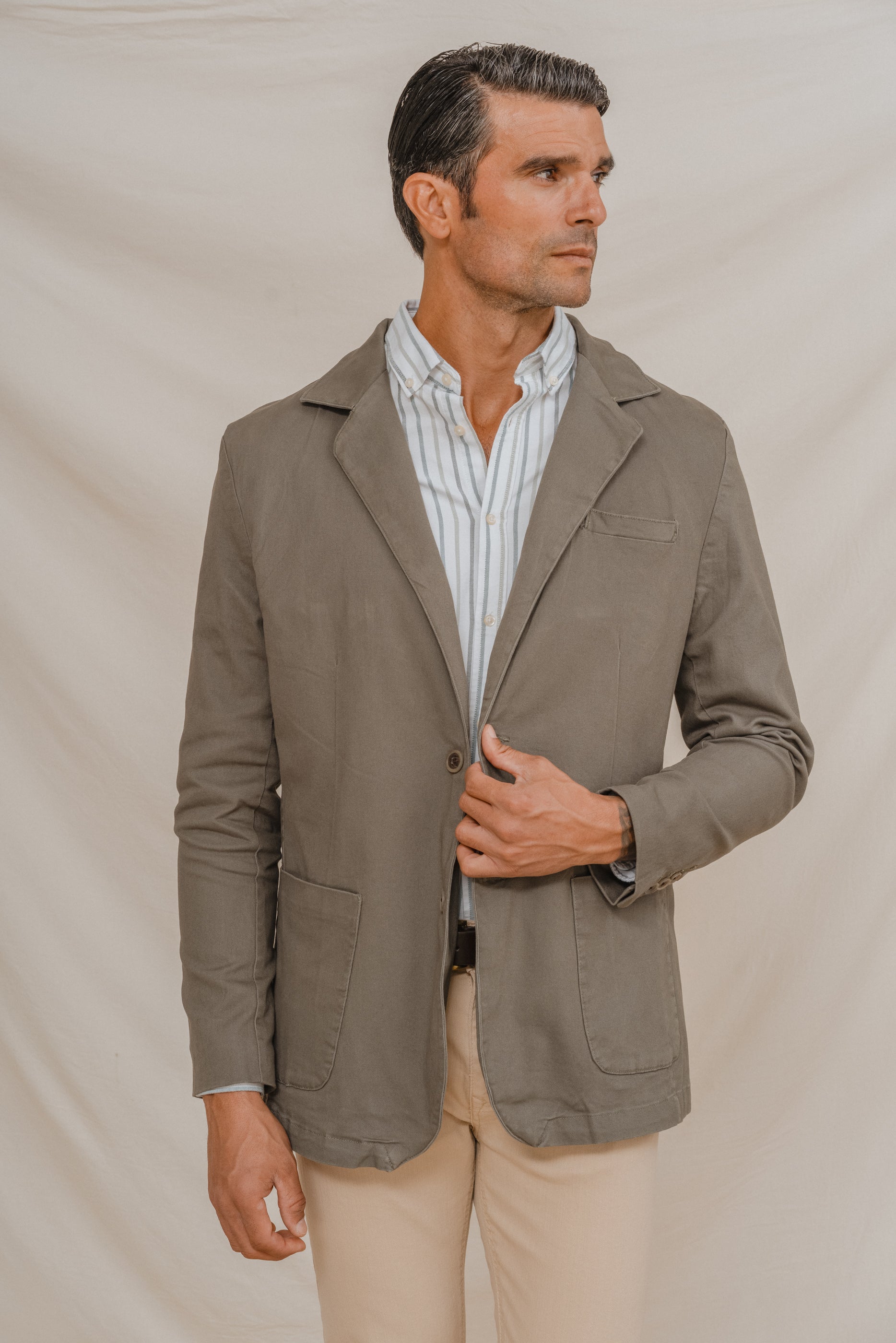 BLAZER CASUAL ALGODÓN VERDE