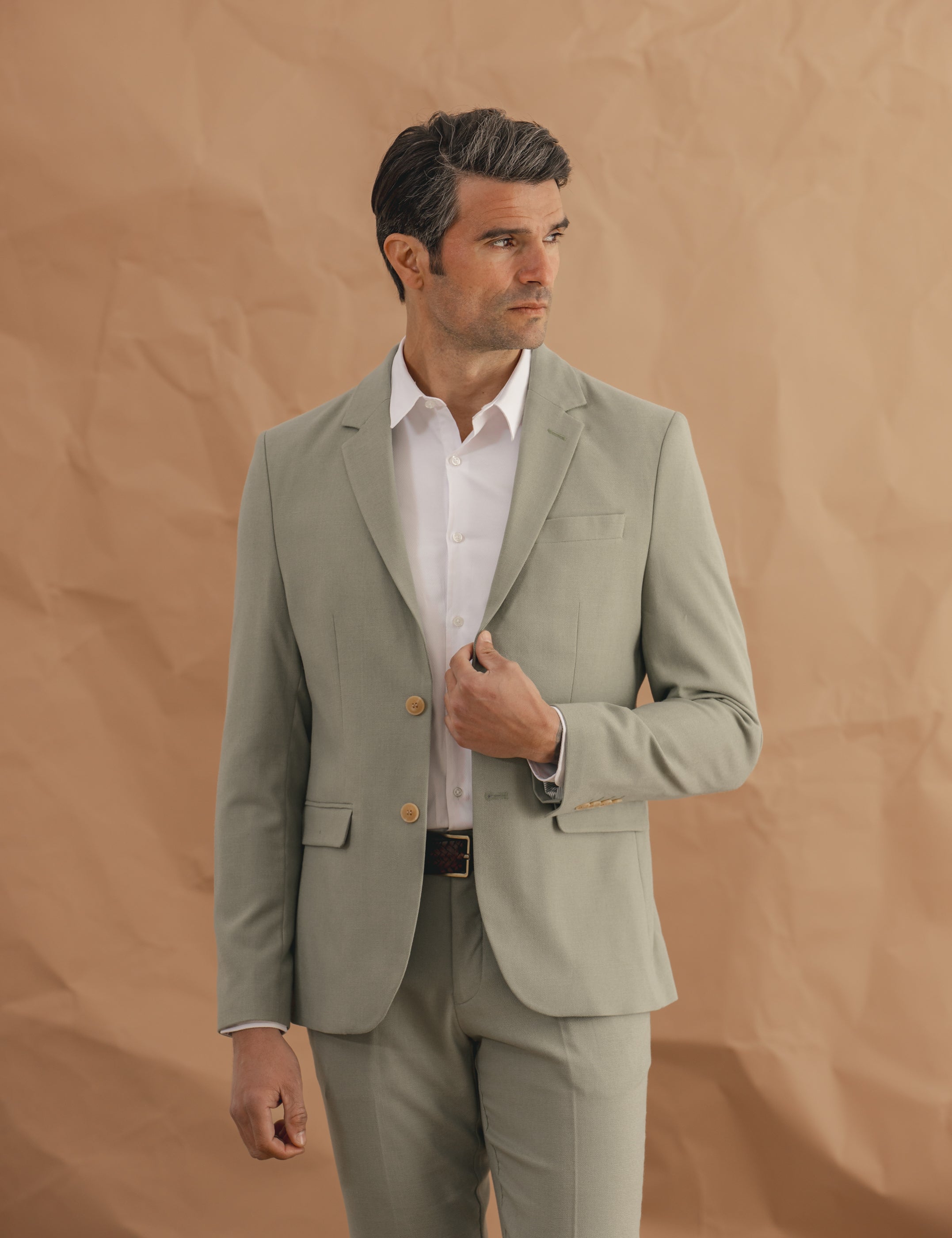 CHAQUETA TRAJE VERDE CELOPMAN MODA MASCULINA