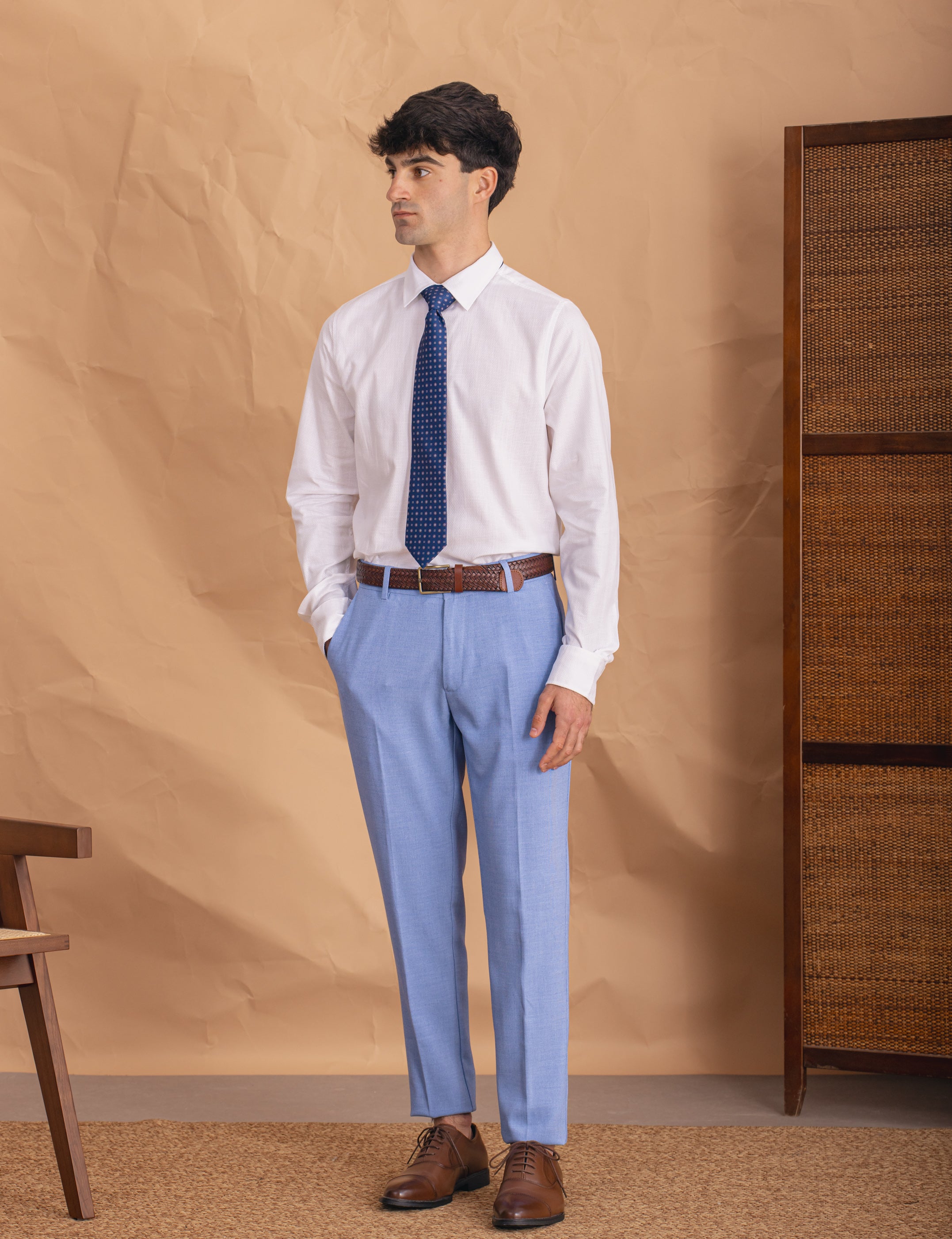 PANTALÓN VESTIR CELESTE