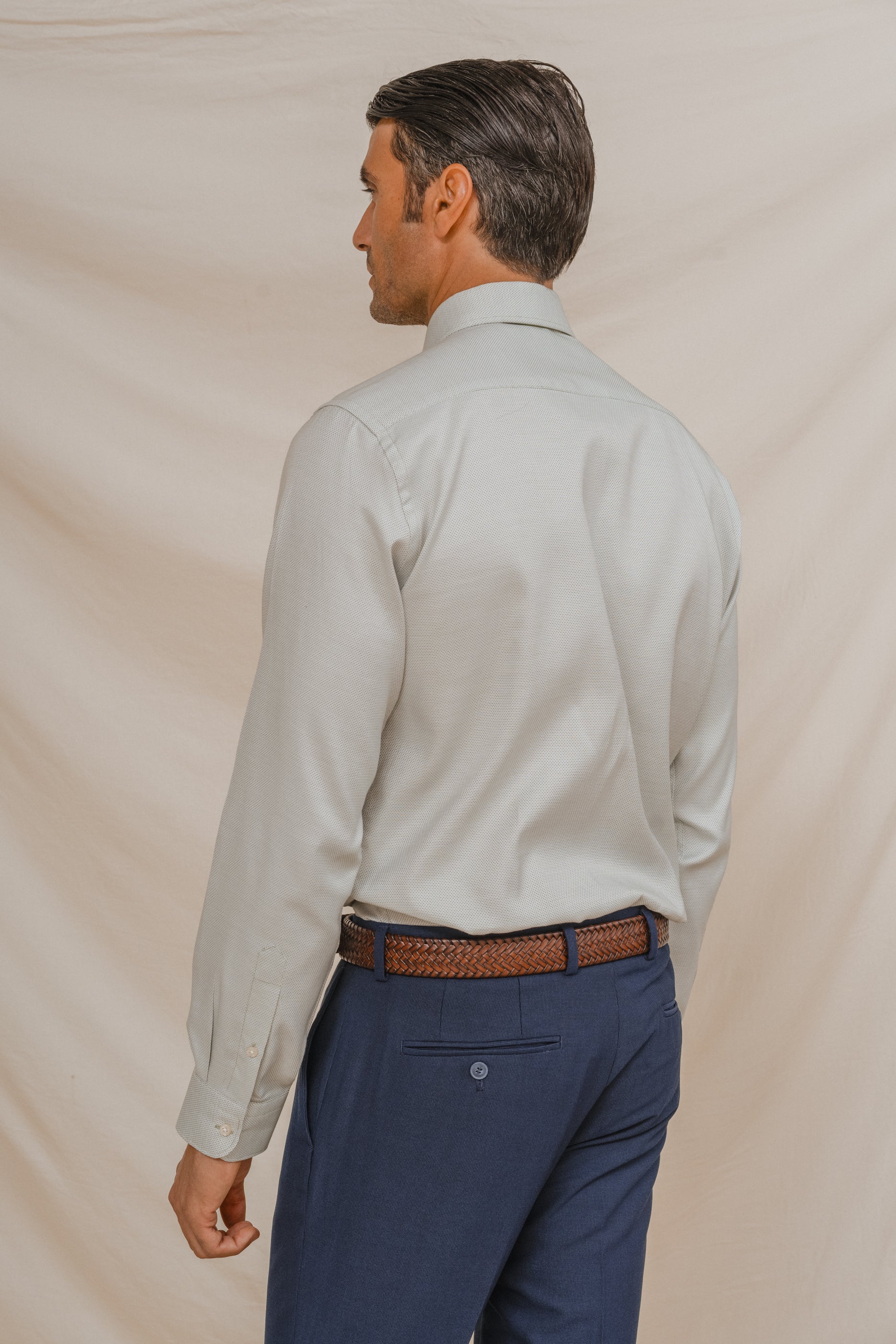 CAMISA VESTIR VERDE OJO PERDIZ