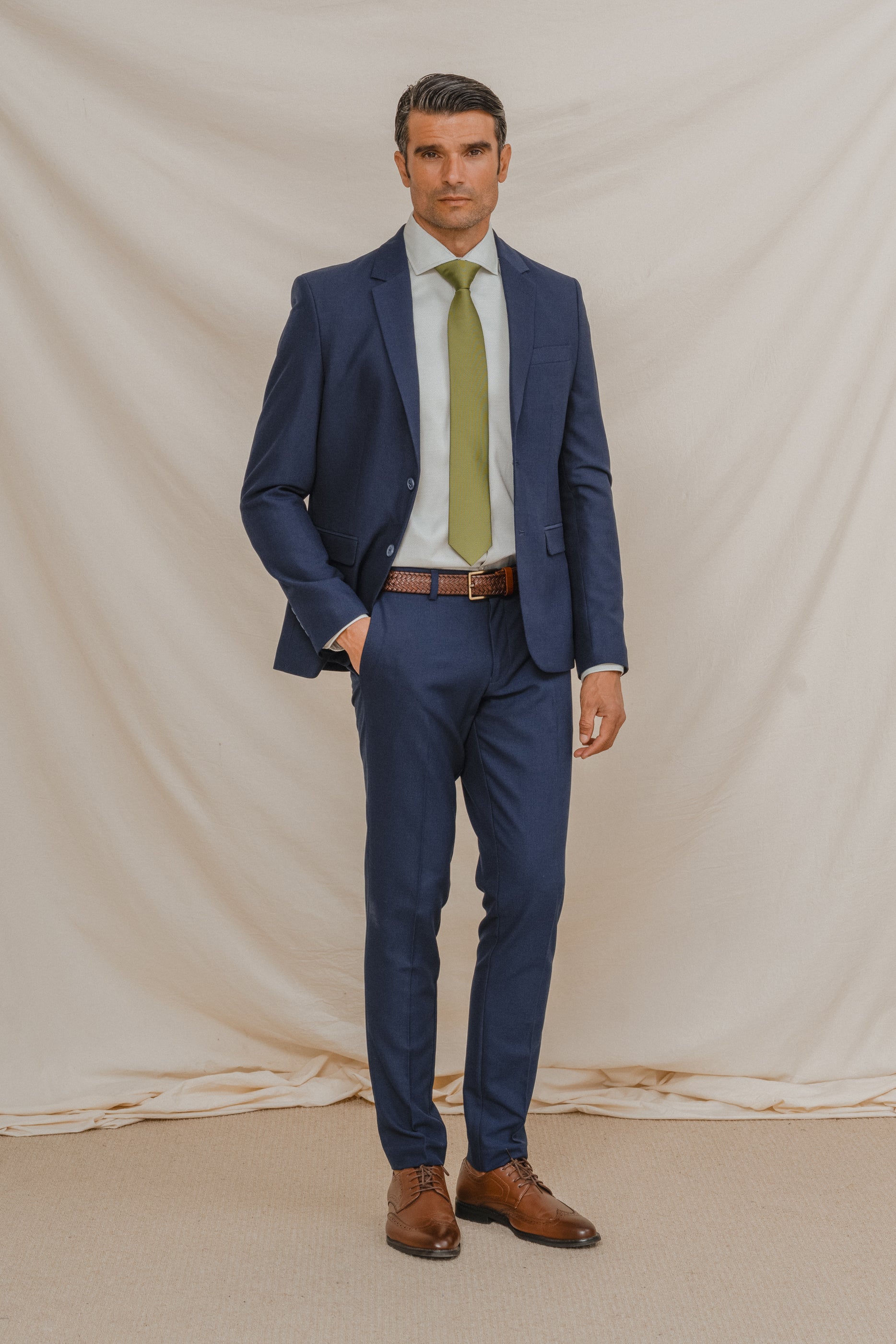 CAMISA VESTIR VERDE OJO PERDIZ