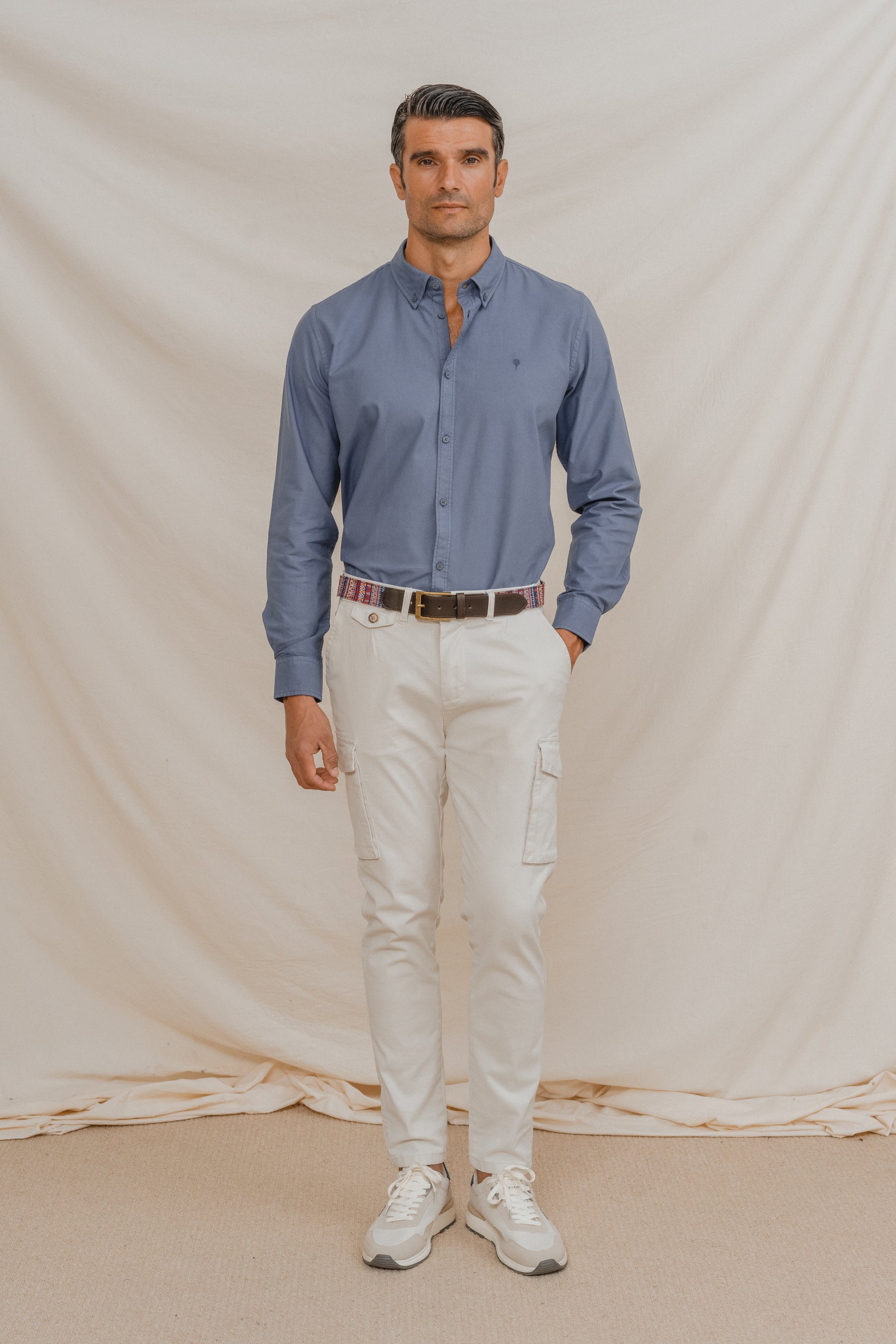 CAMISA OXFORD AZUL