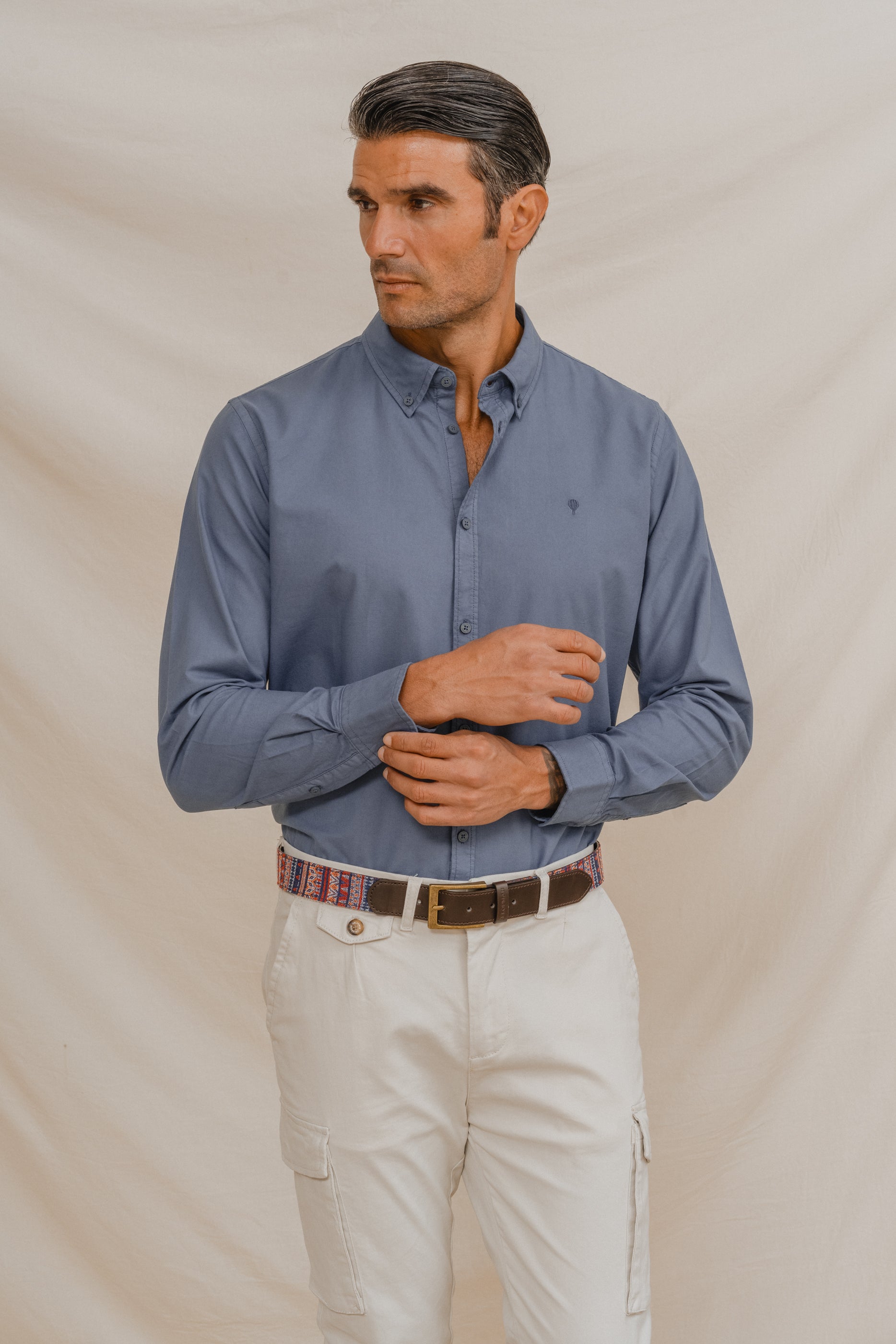 CAMISA OXFORD AZUL