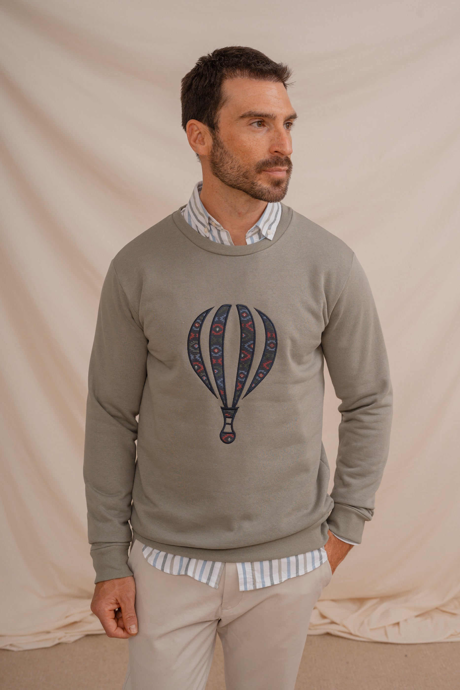 SUDADERA BORDADO VERDE