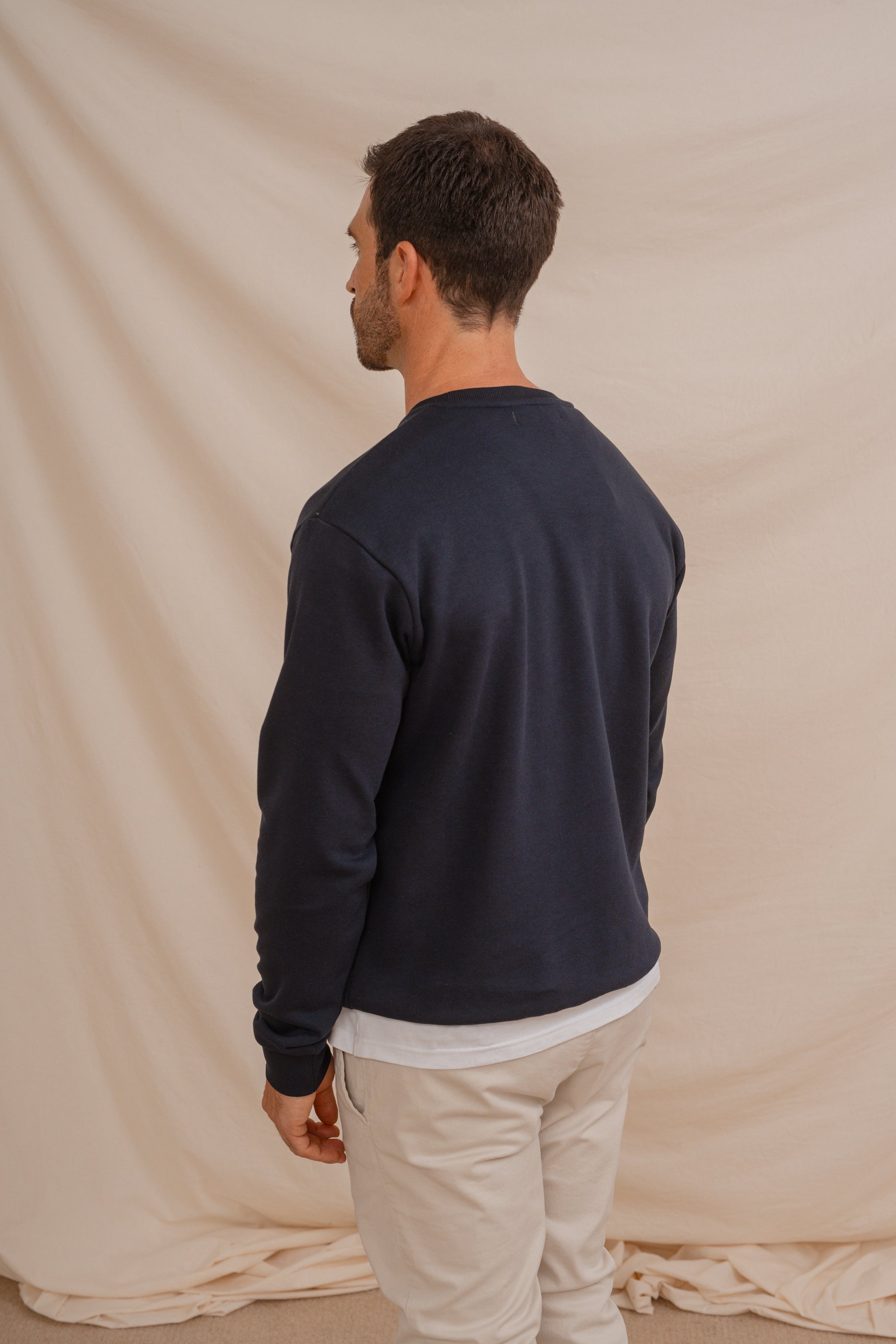 SUDADERA BORDADA MARINO