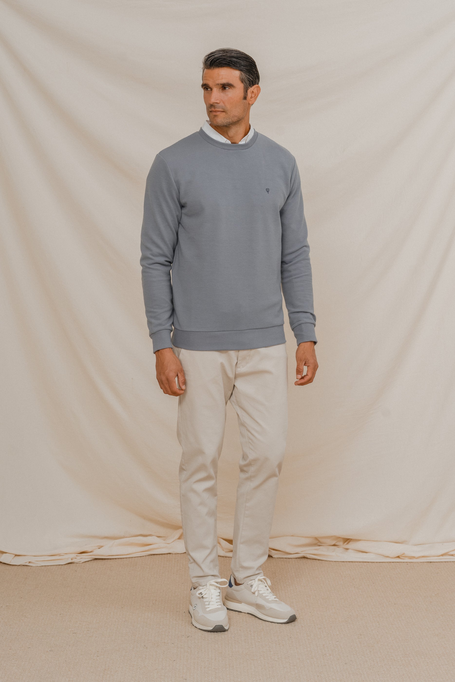 SUDADERA BÁSICA OTTOMAN CELESTE