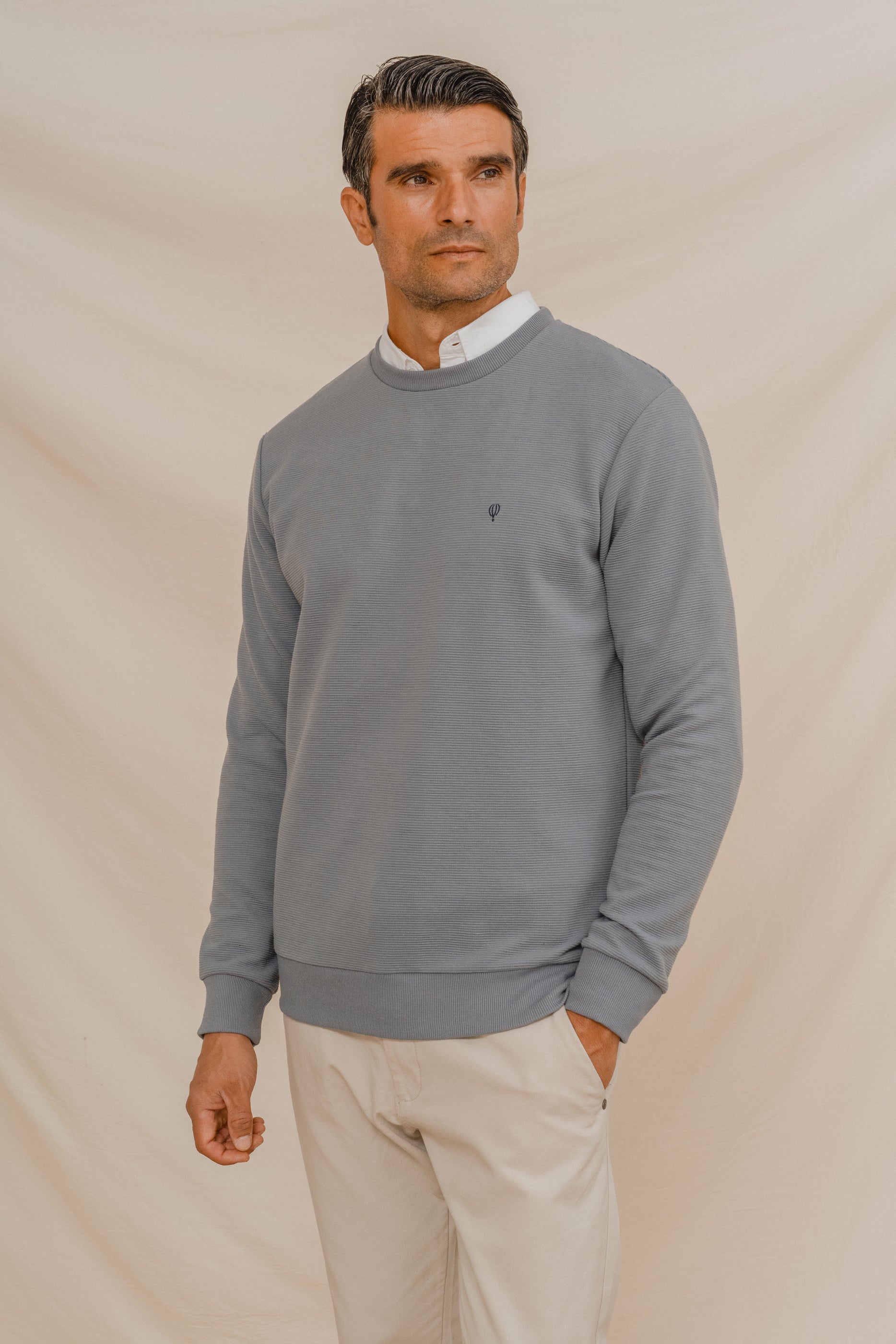 SUDADERA BÁSICA OTTOMAN CELESTE