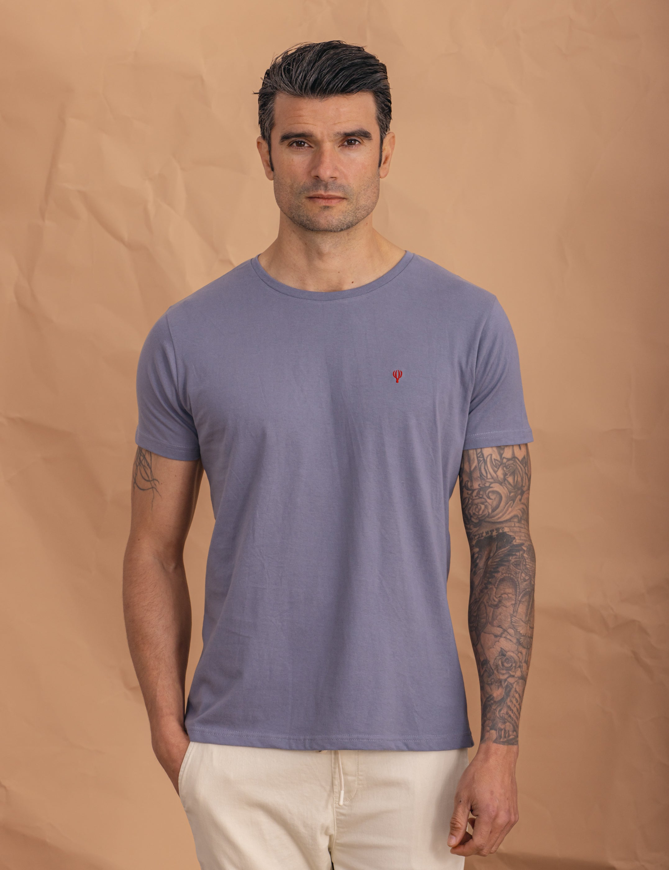 CAMISETA BÁSICA CELESTE