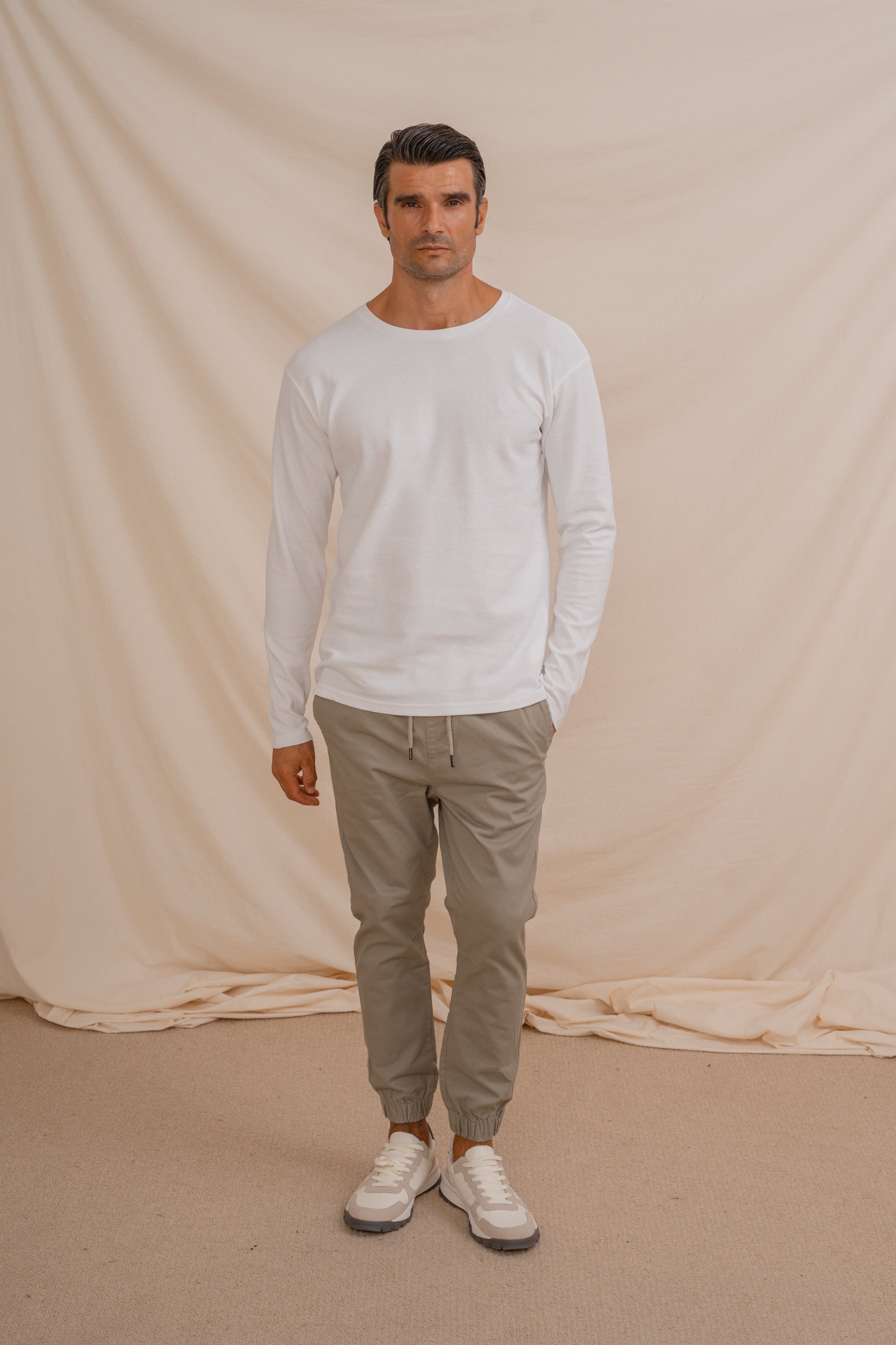 CAMISETA OTTOMAN MANGA LARGA BLANCA