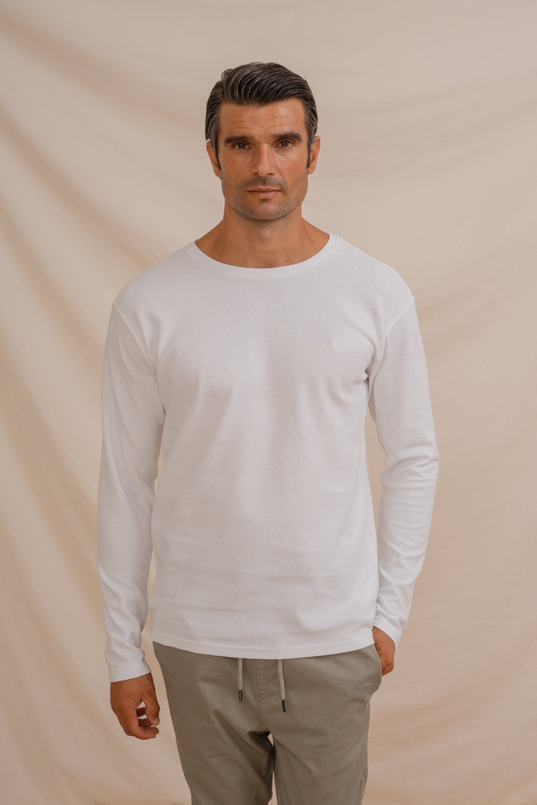 CAMISETA OTTOMAN MANGA LARGA BLANCA