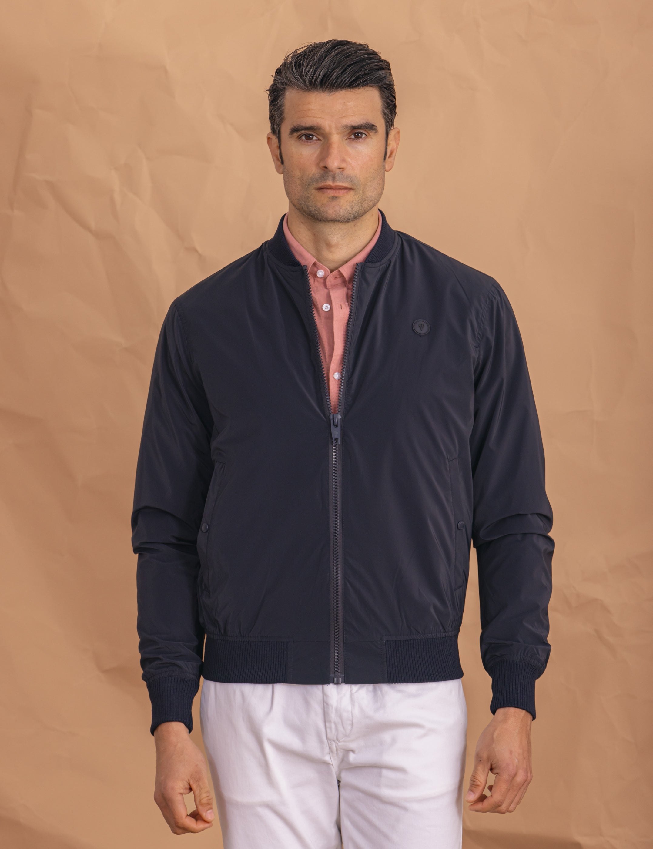 CAZADORA BOMBER LIGERA AZUL