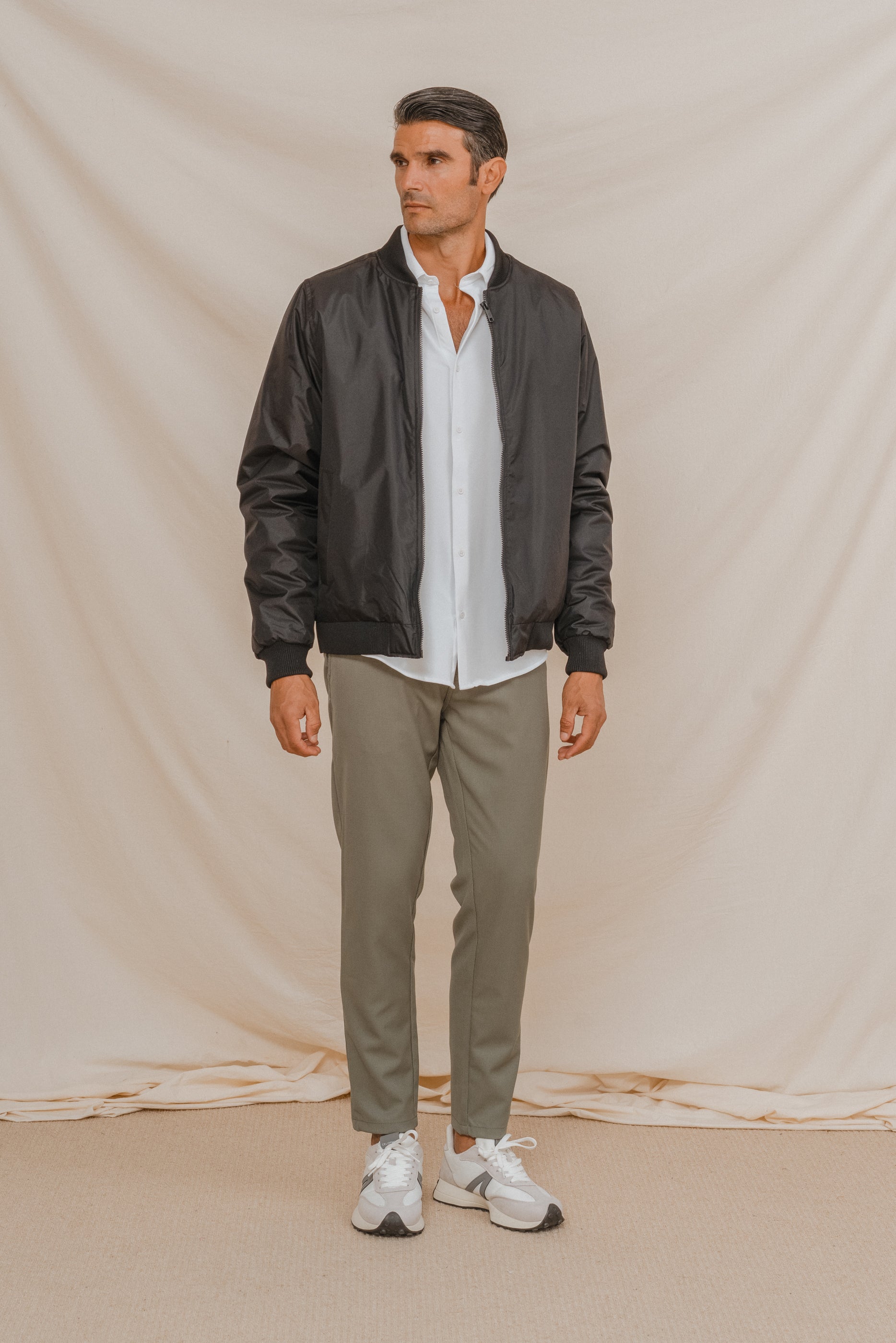 CAZADORA BOMBER MARINO