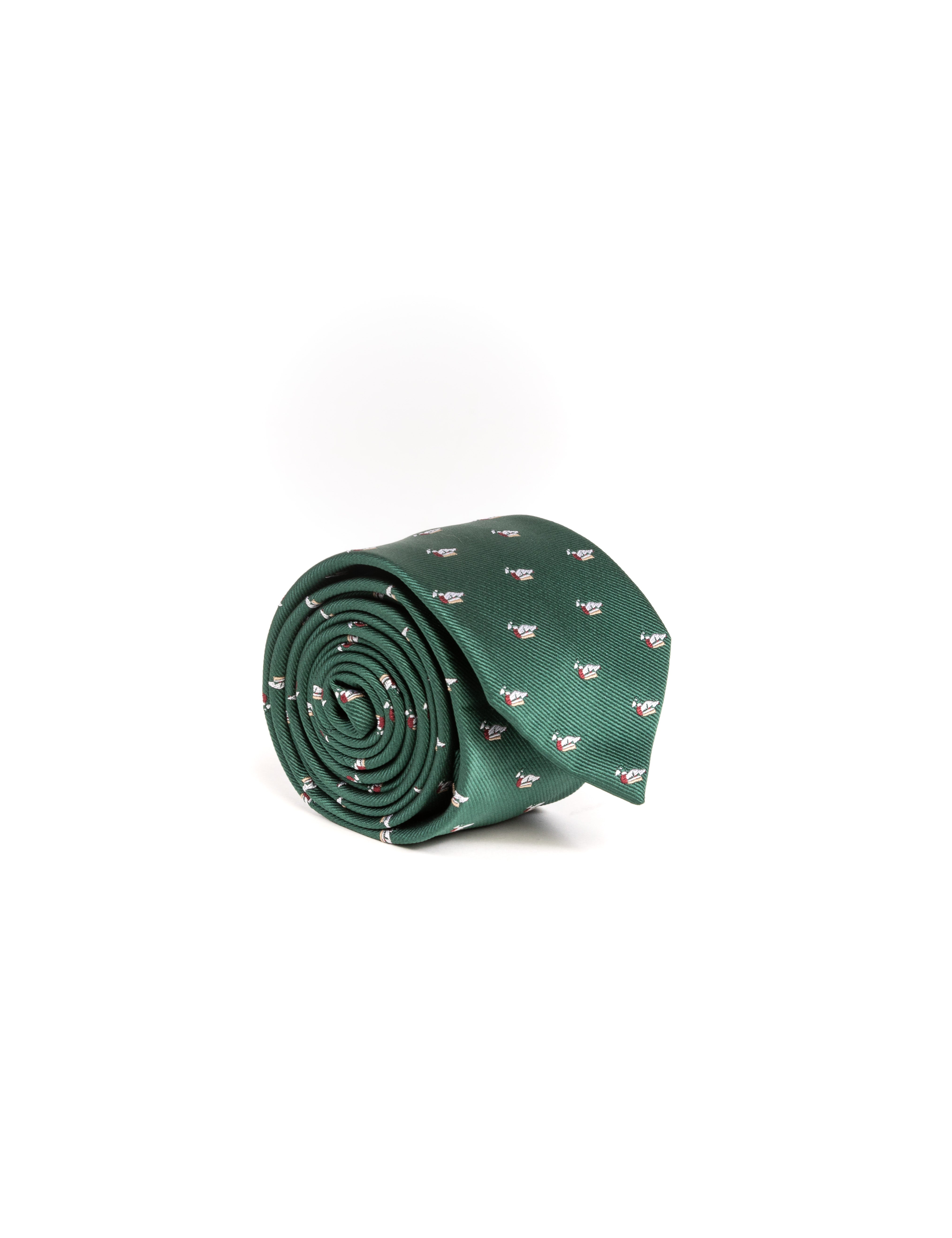 CORBATA VERDE ESTAMPADO PATOS