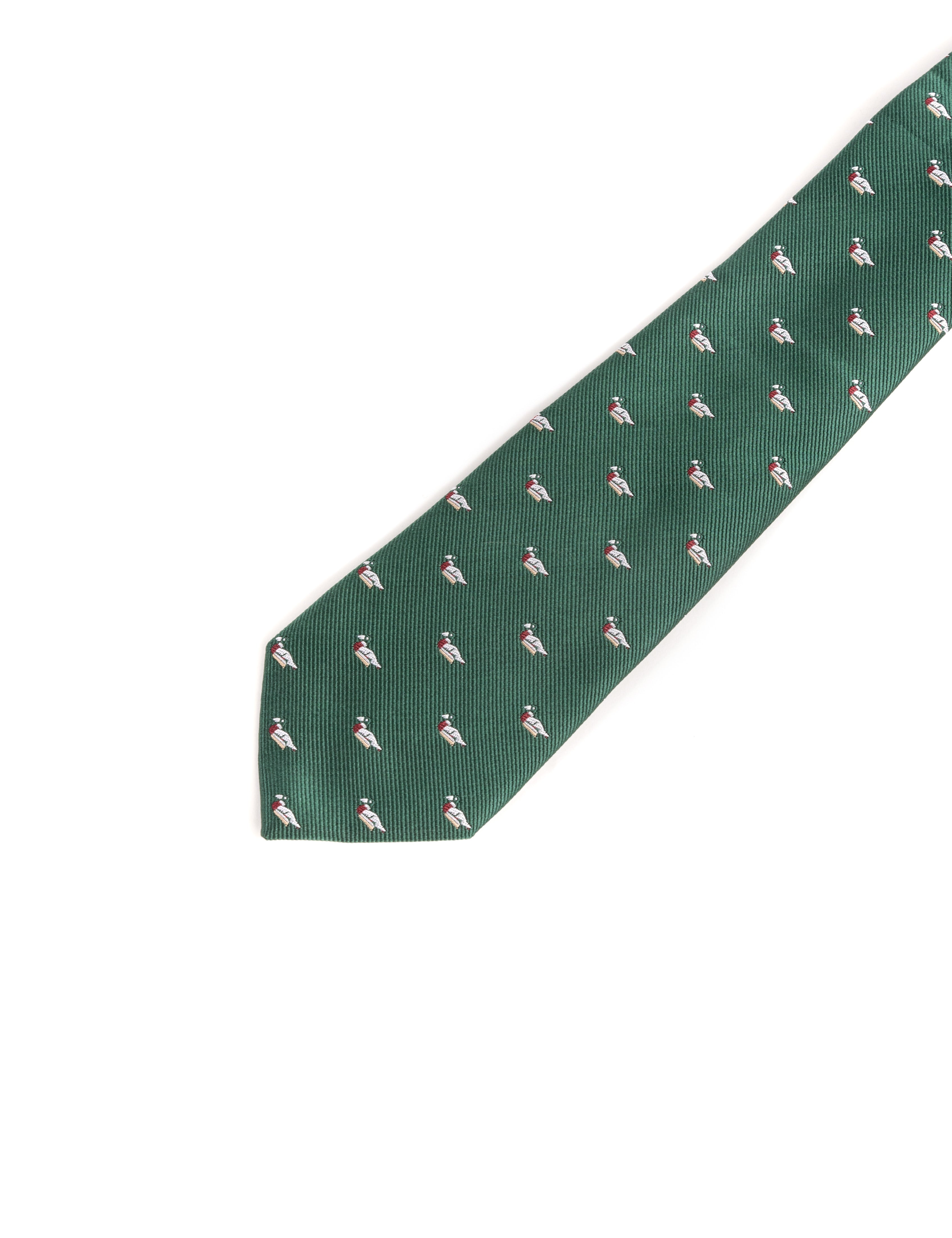 CORBATA VERDE ESTAMPADO PATOS