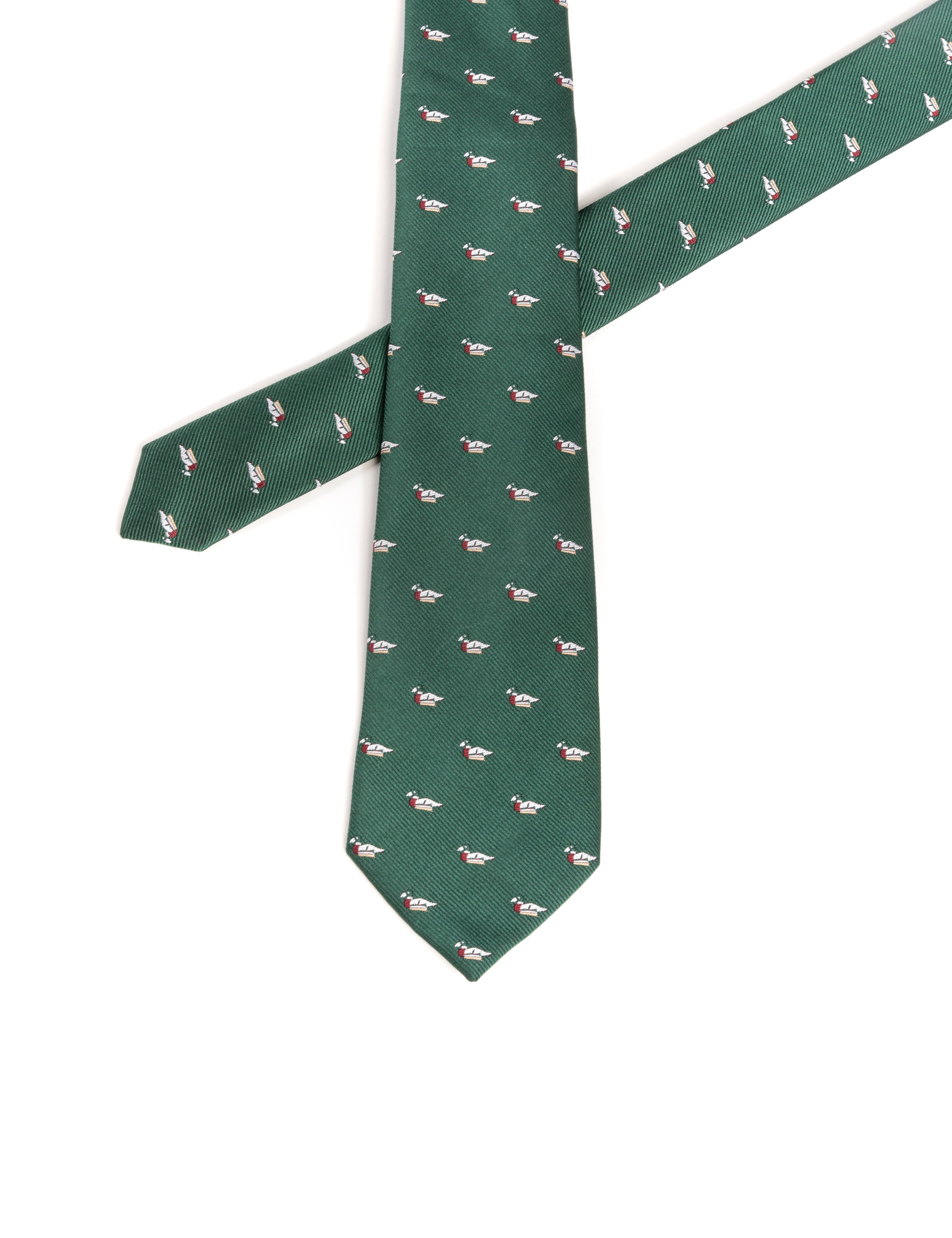 CORBATA VERDE ESTAMPADO PATOS