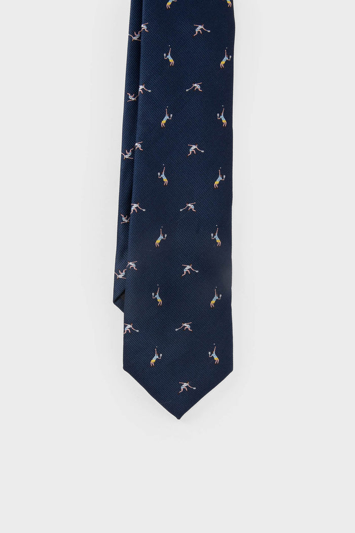 CORBATA AZUL DISEÑO TENIS
