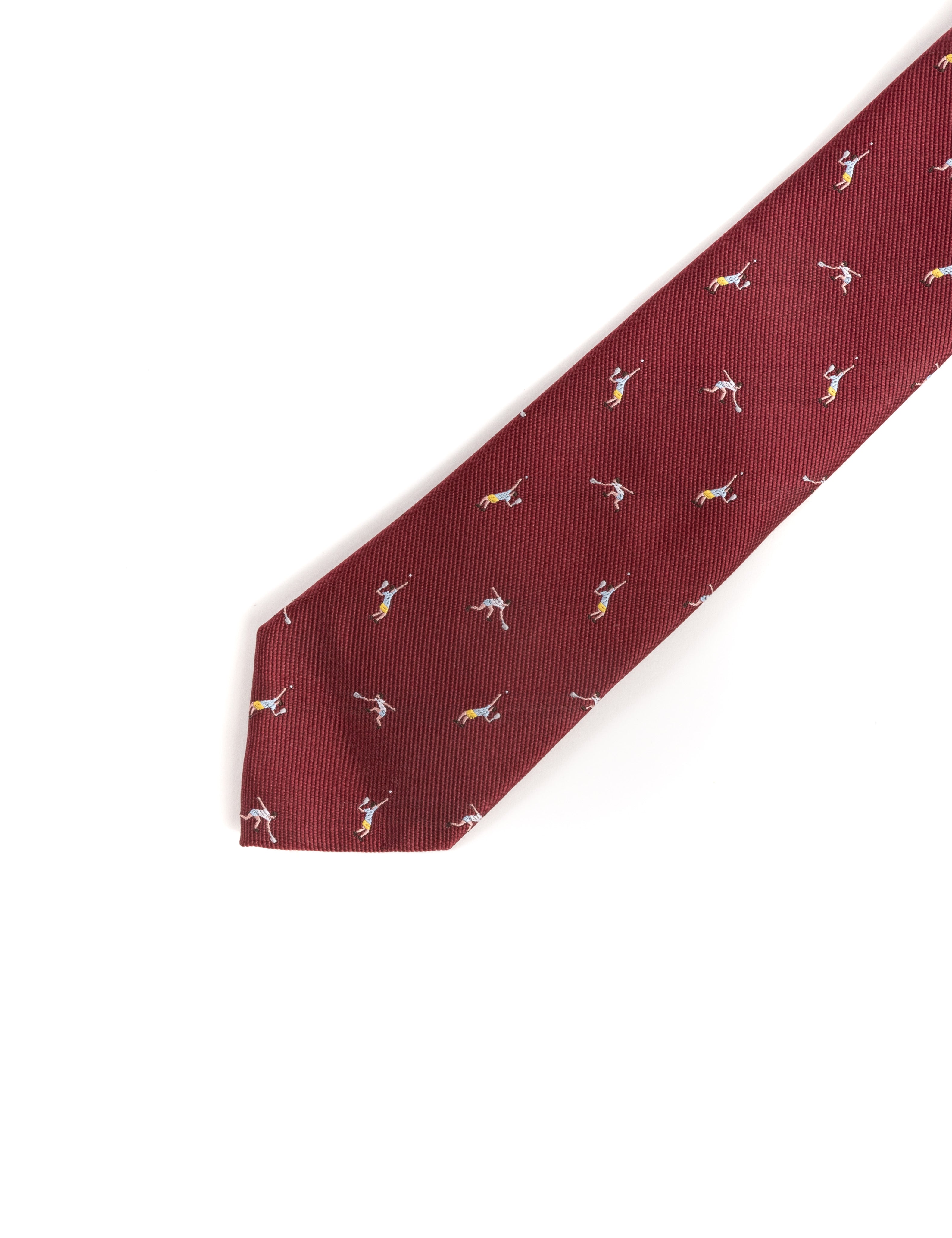 CORBATA BURDEOS BORDADA