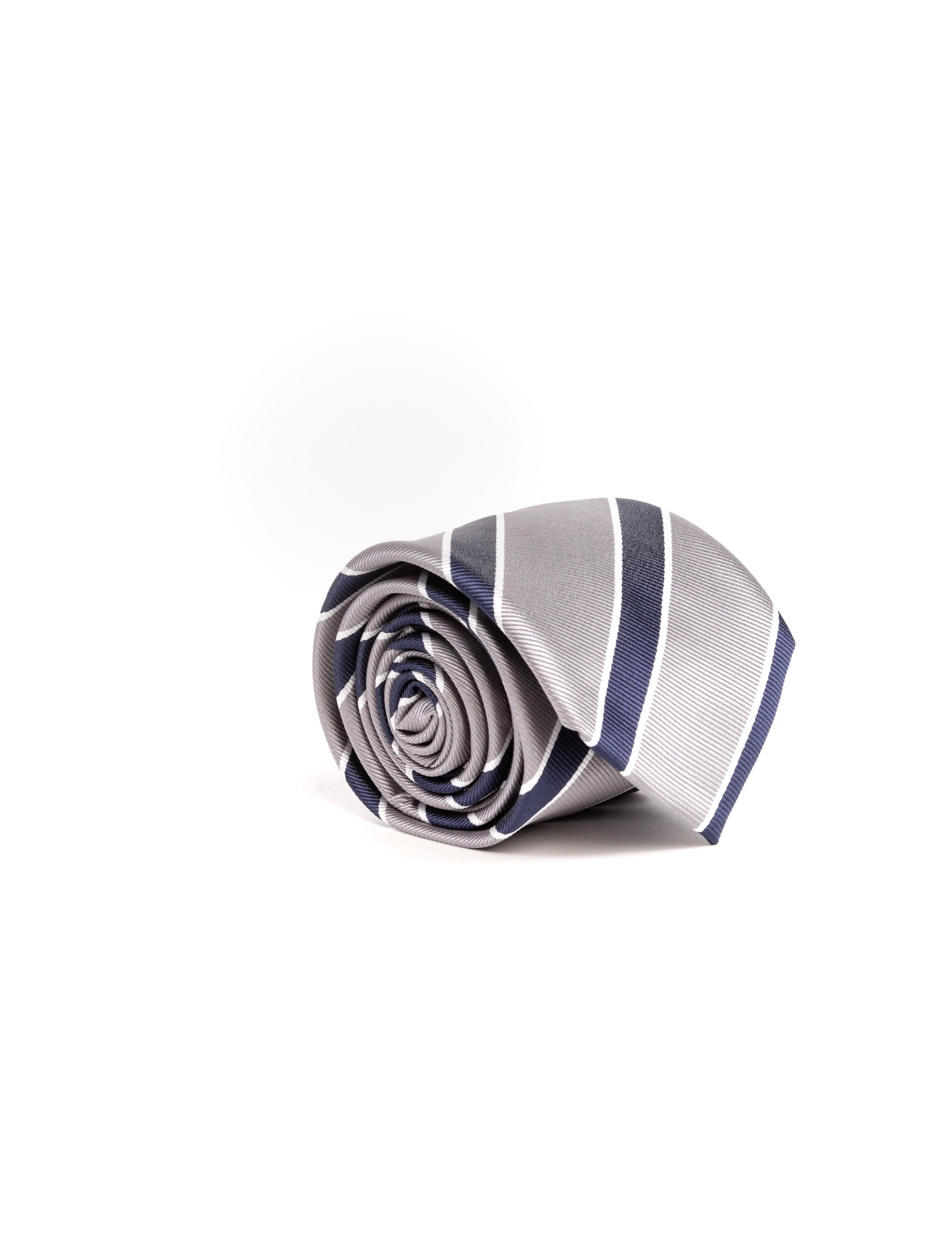 CORBATA GRÍS RAYAS