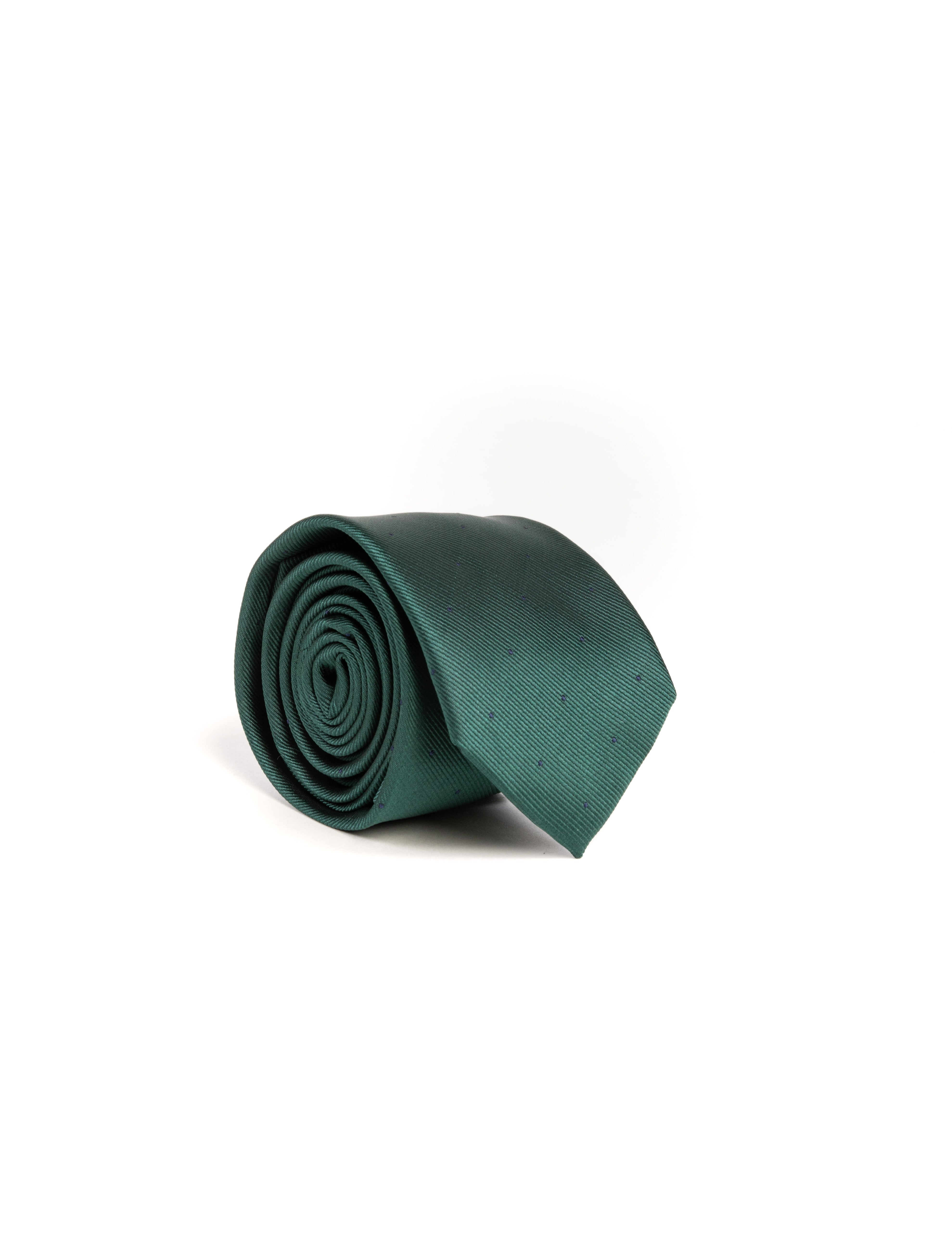 CORBATA VERDE MICROTOPOS AZUL