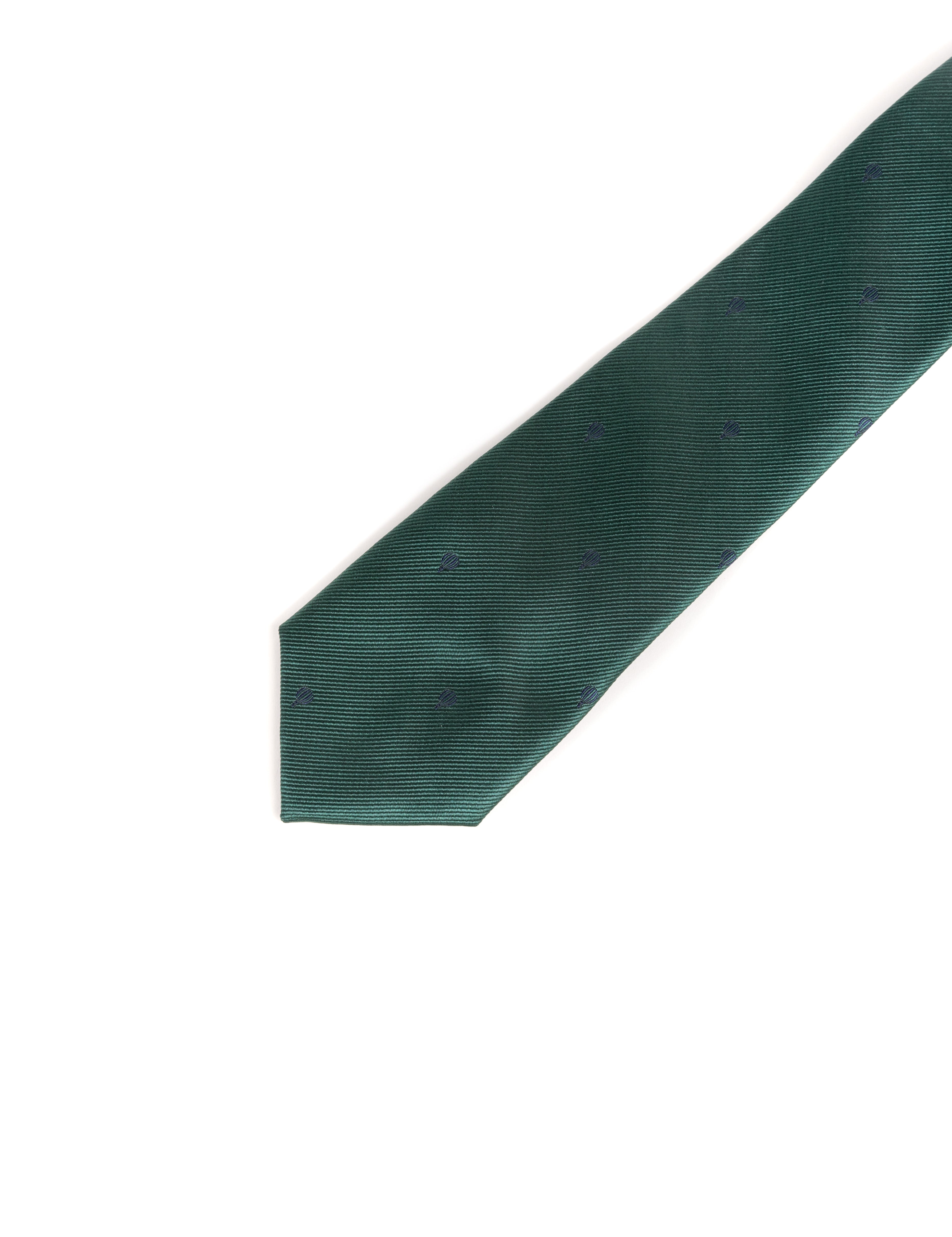 CORBATA VERDE GLOBO BORDADO