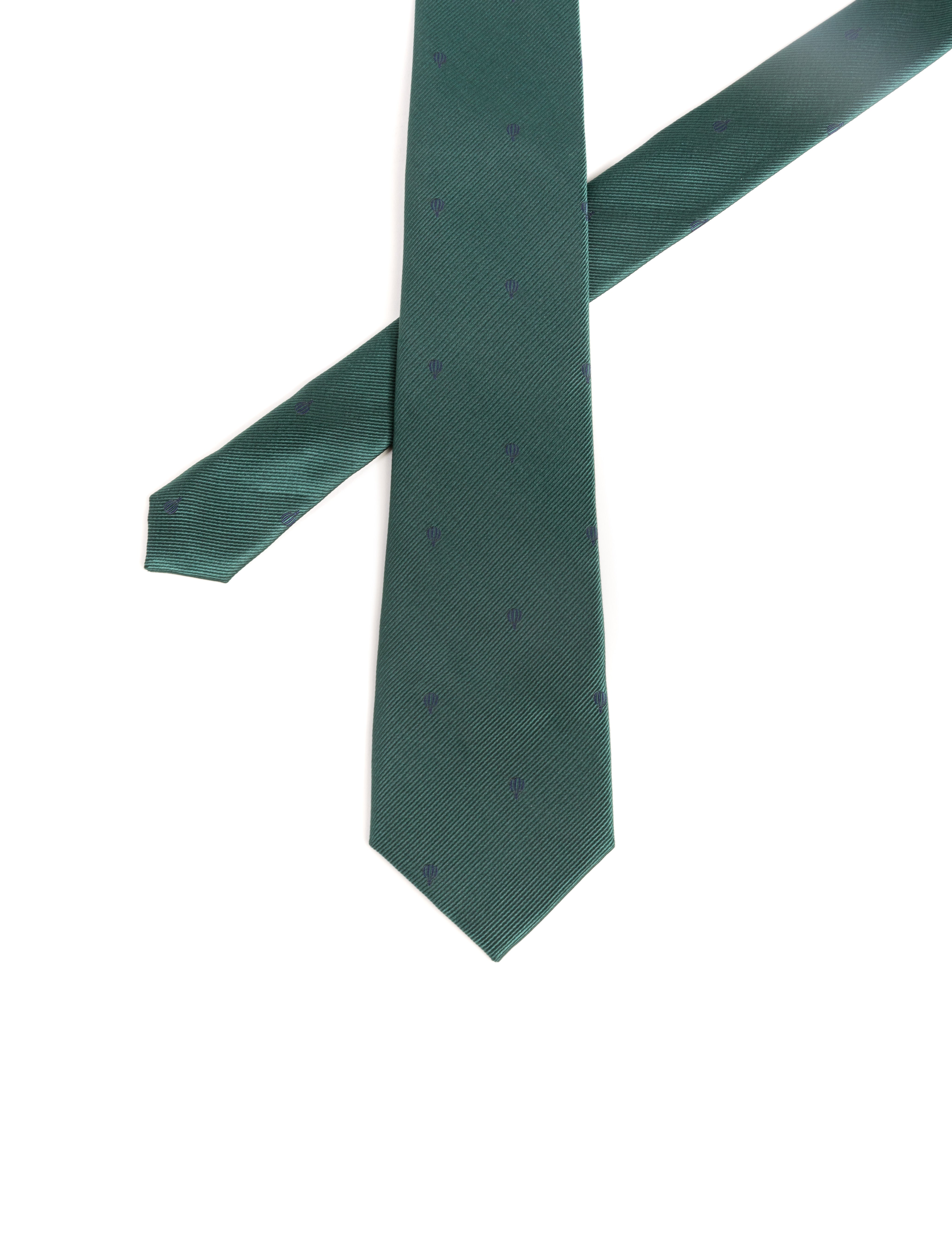 CORBATA VERDE GLOBO BORDADO