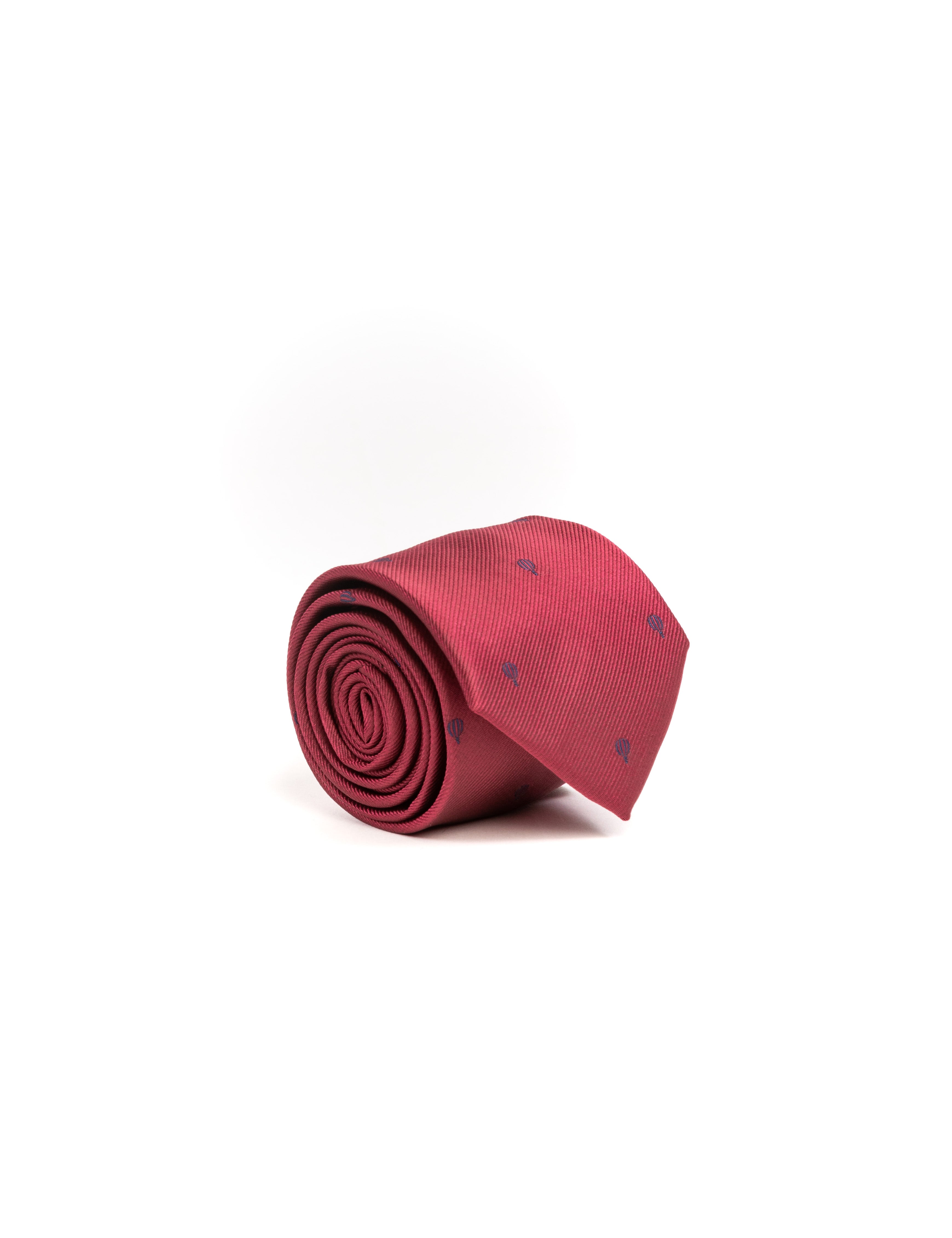 CORBATA BURDEOS GLOBO BORDADO