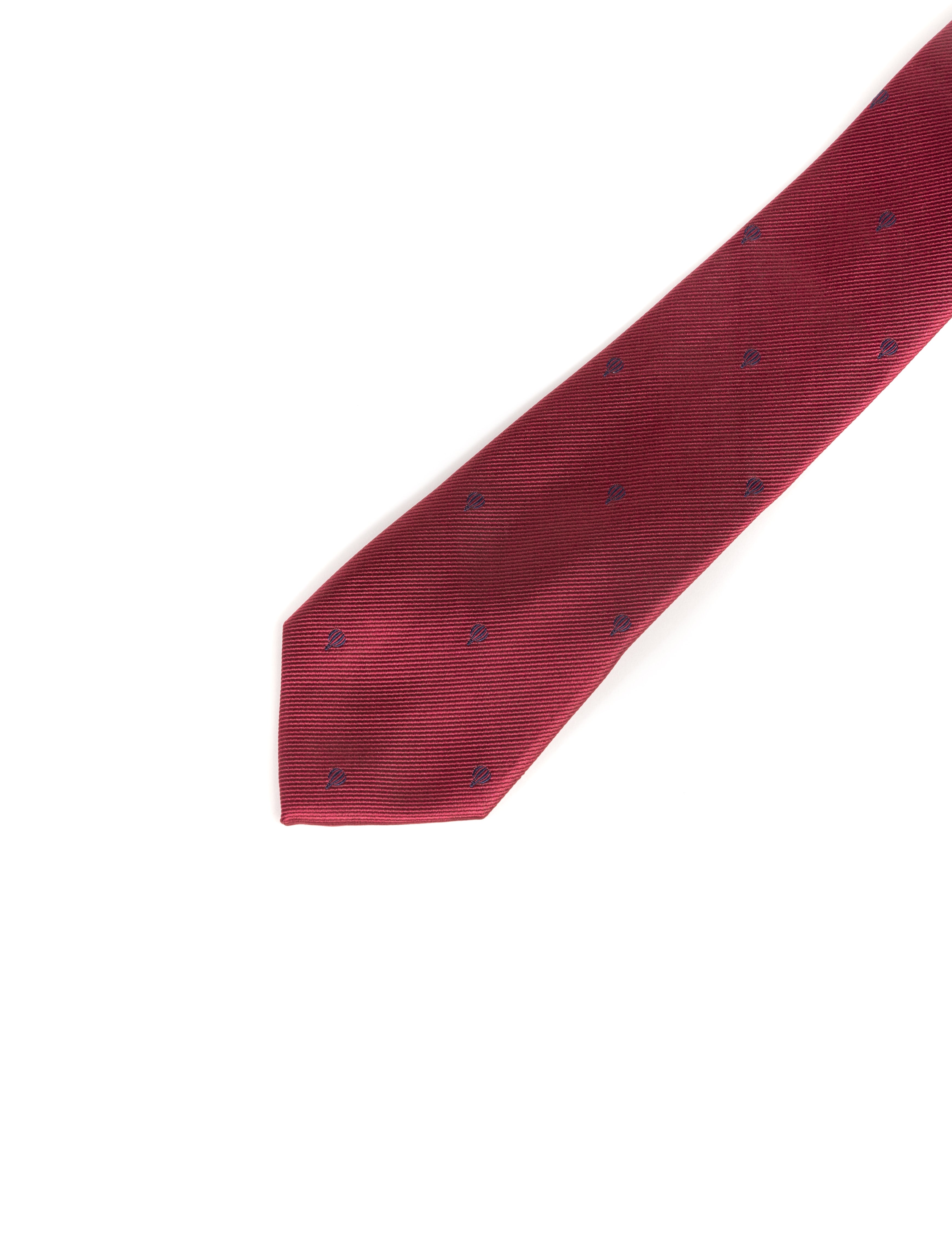 CORBATA BURDEOS GLOBO BORDADO