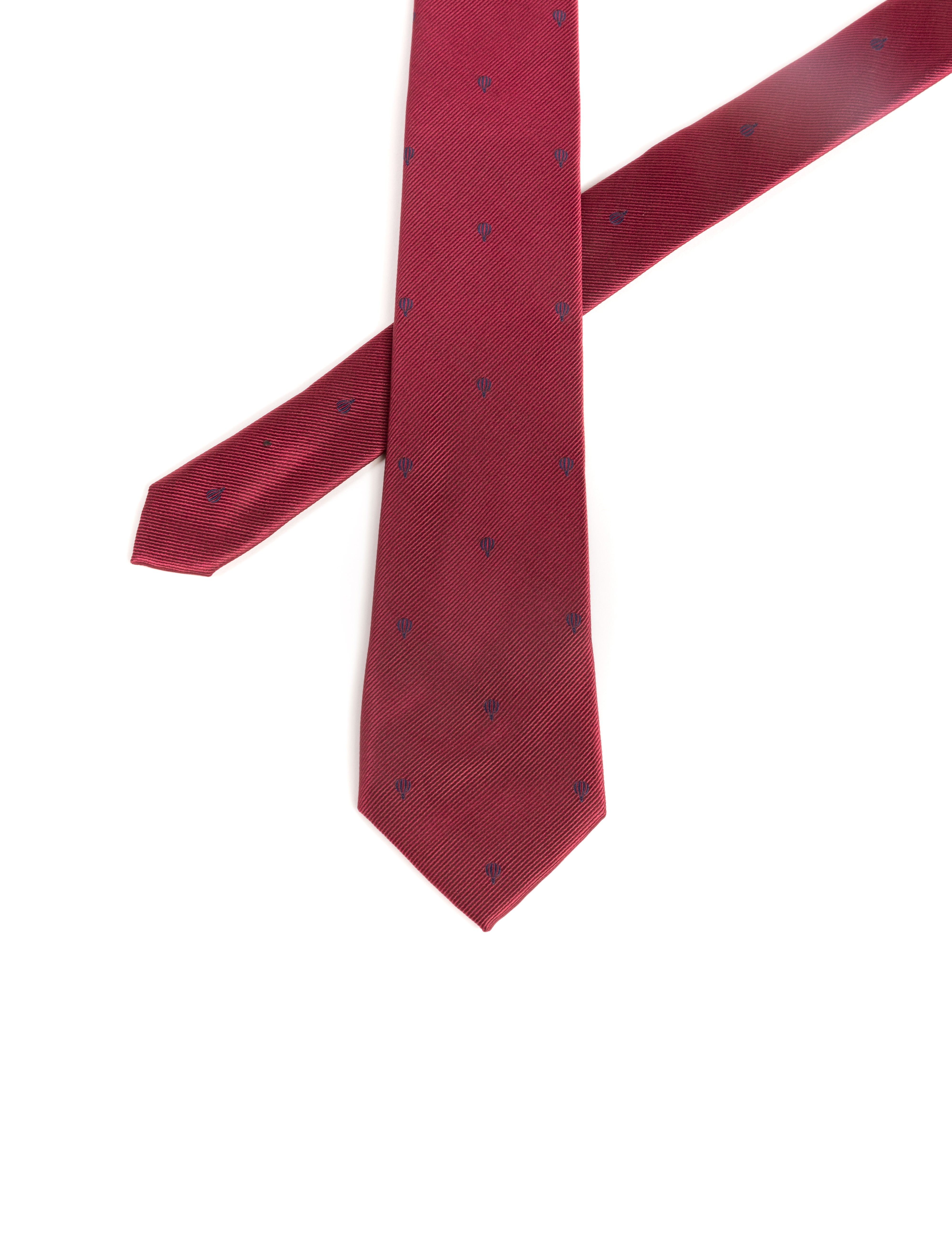 CORBATA BURDEOS GLOBO BORDADO