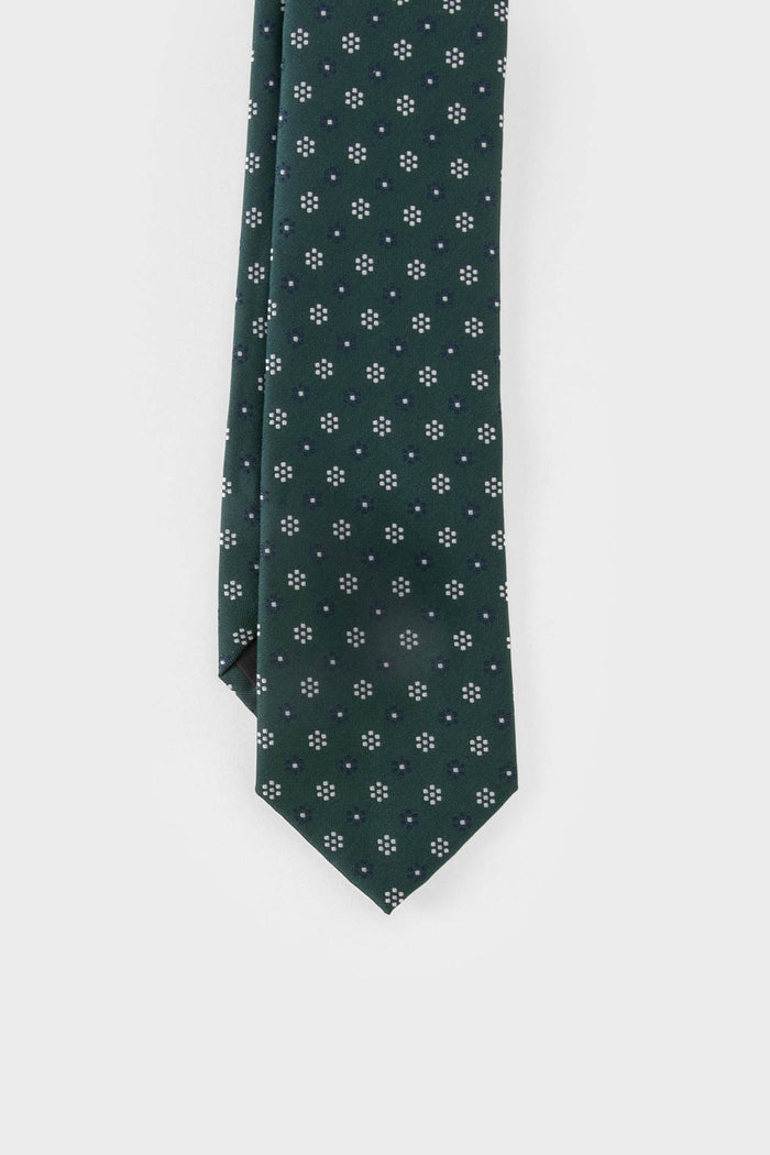 CORBATA VERDE DISEÑO FLOR