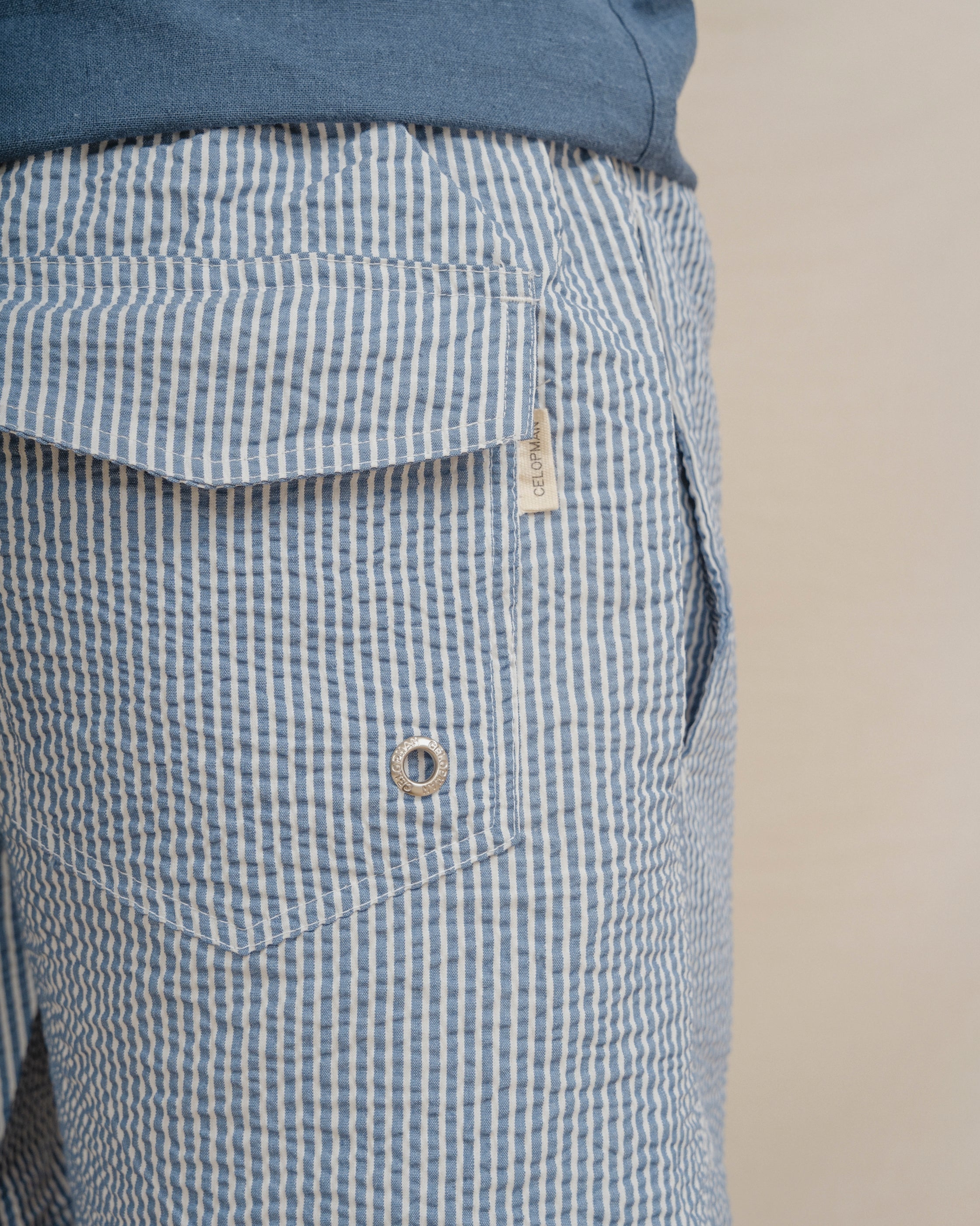 BAÑADOR RAYA SEERSUCKER AZUL