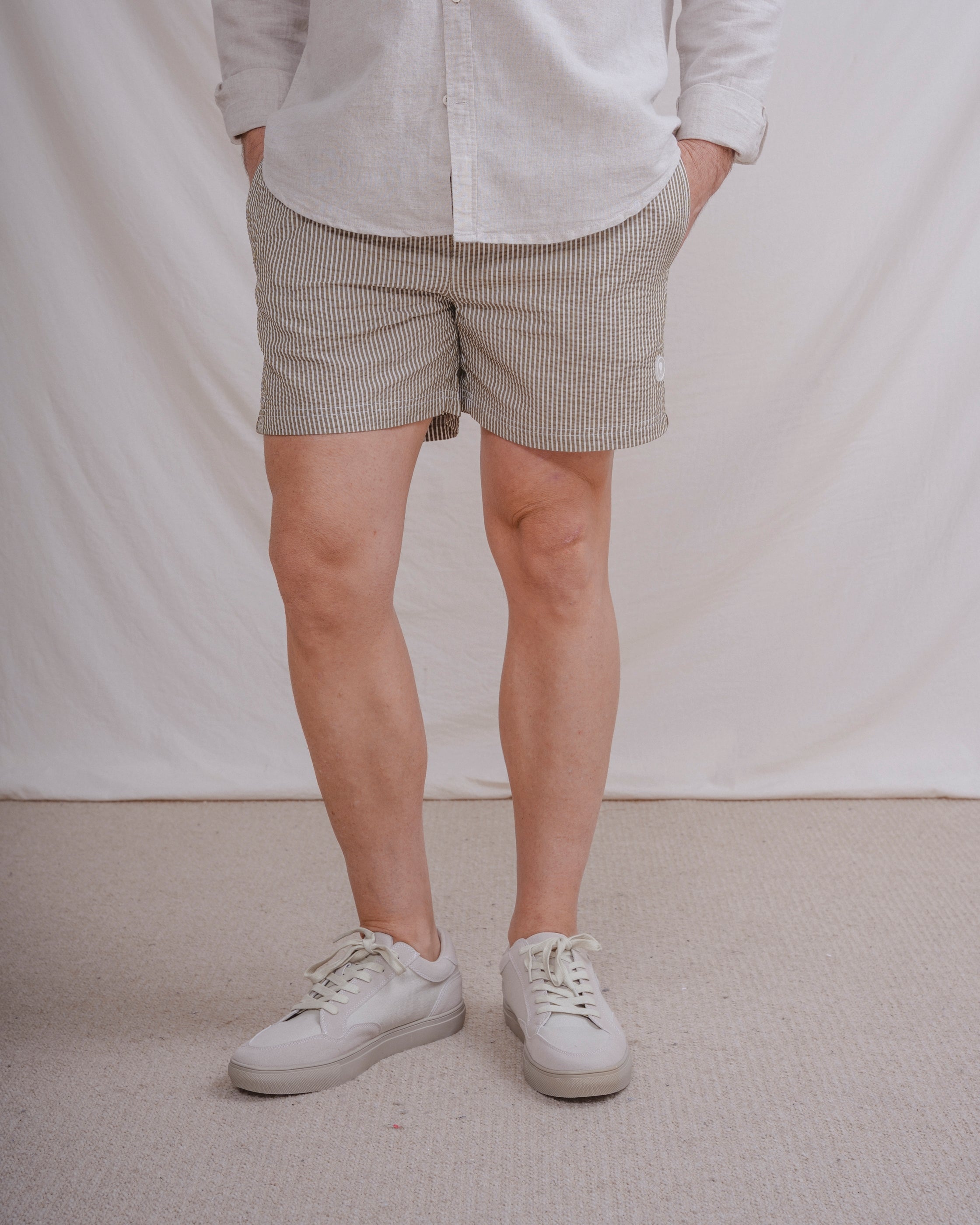 BAÑADOR RAYA SEERSUCKER VERDE