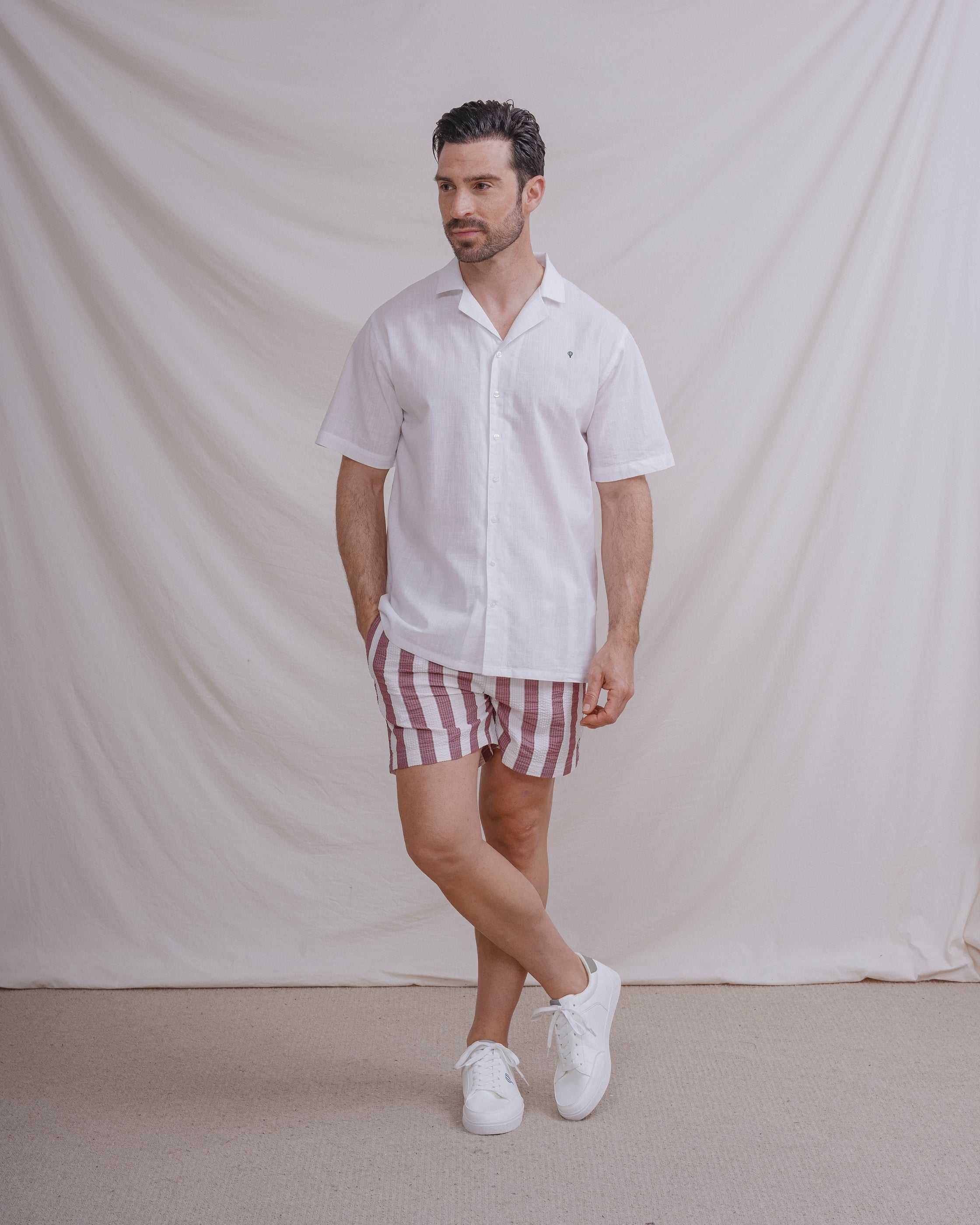 BAÑADOR RAYA SEERSUCKER ROJA