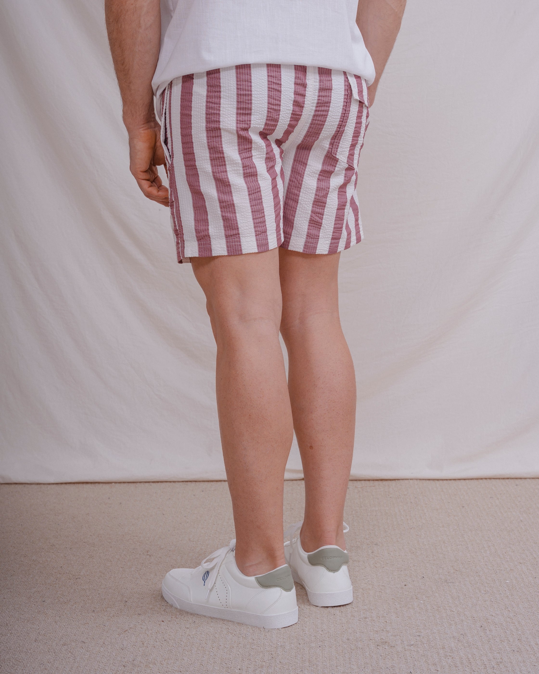 BAÑADOR RAYA SEERSUCKER ROJA