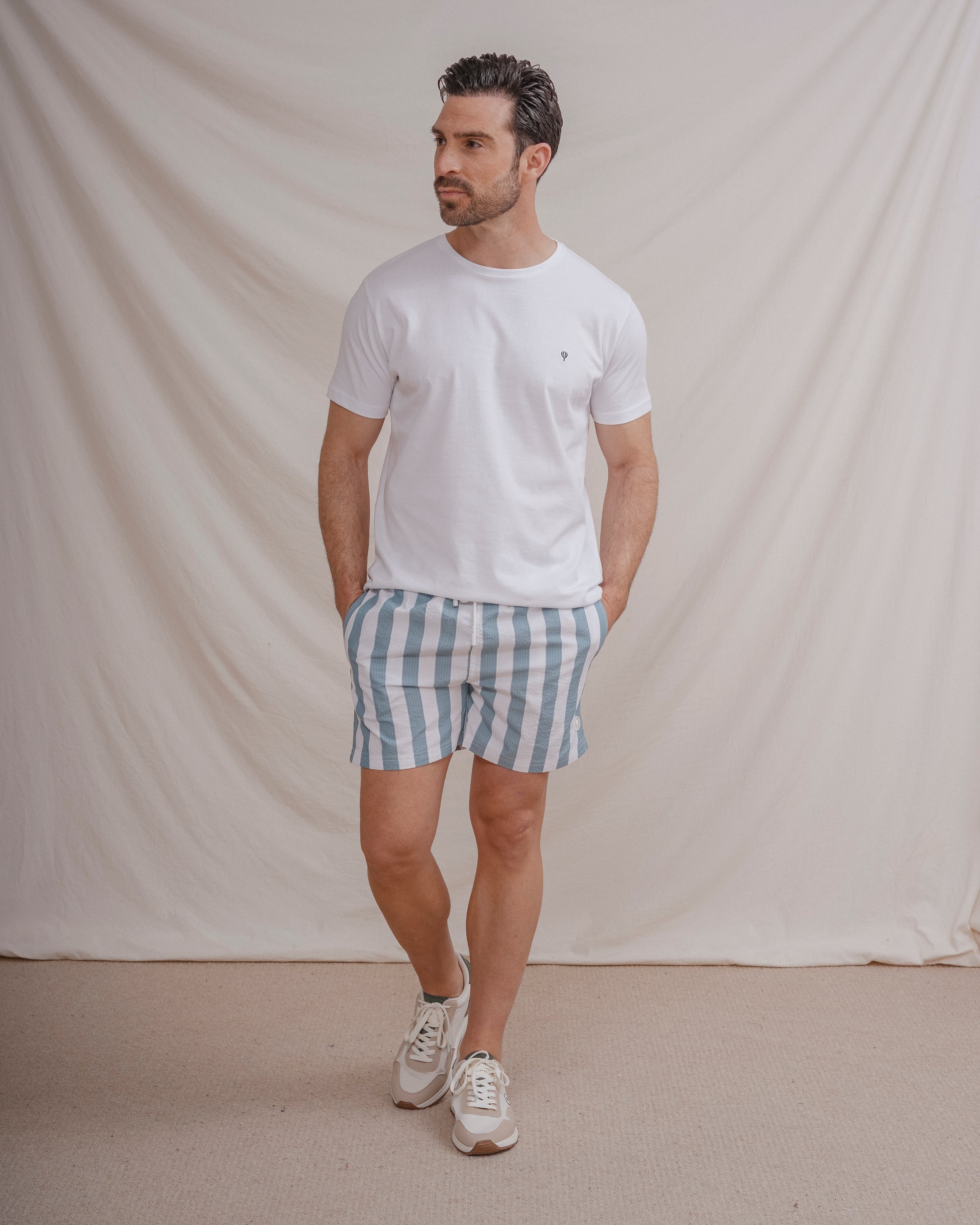 BAÑADOR RAYA SEERSUCKER CELESTE