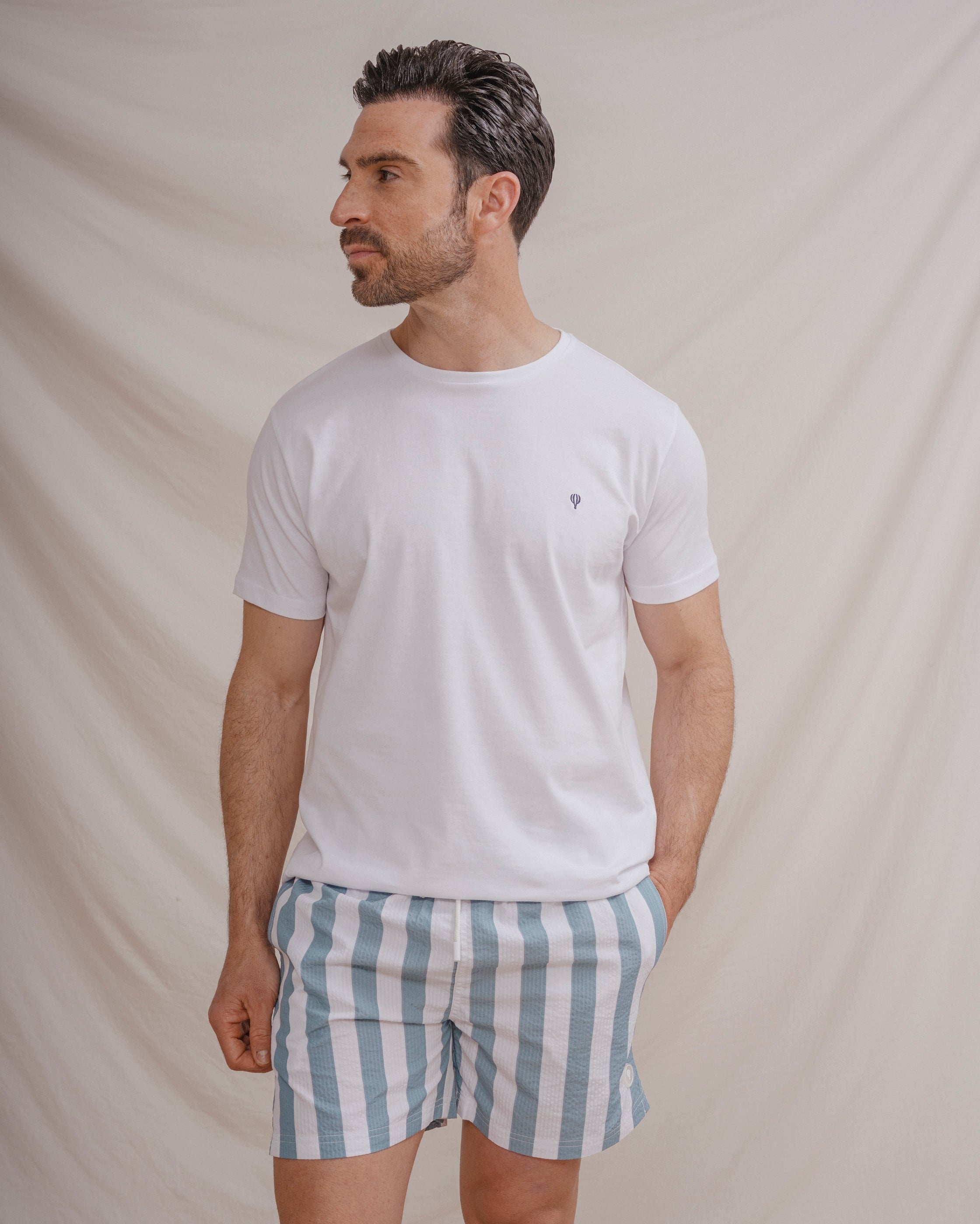 BAÑADOR RAYA SEERSUCKER CELESTE