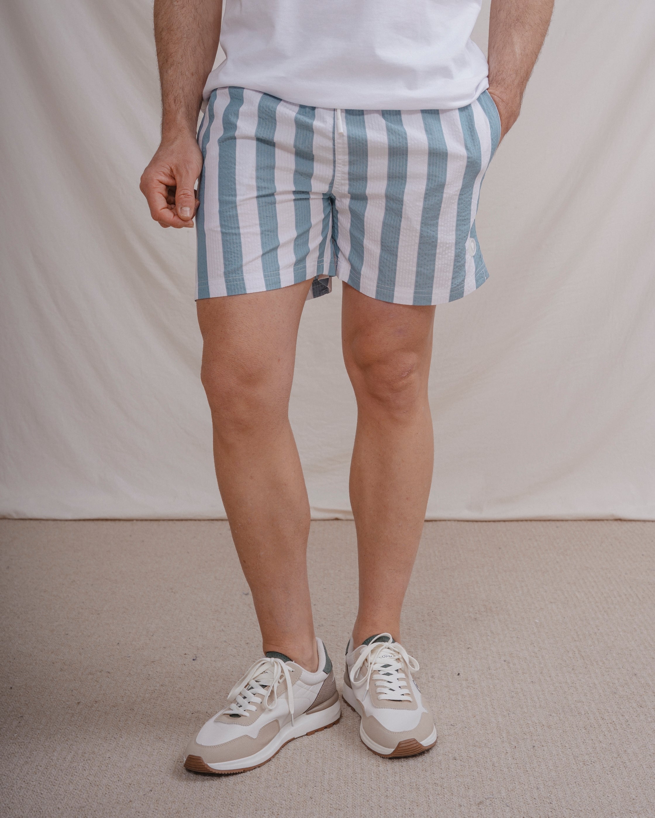 BAÑADOR RAYA SEERSUCKER CELESTE