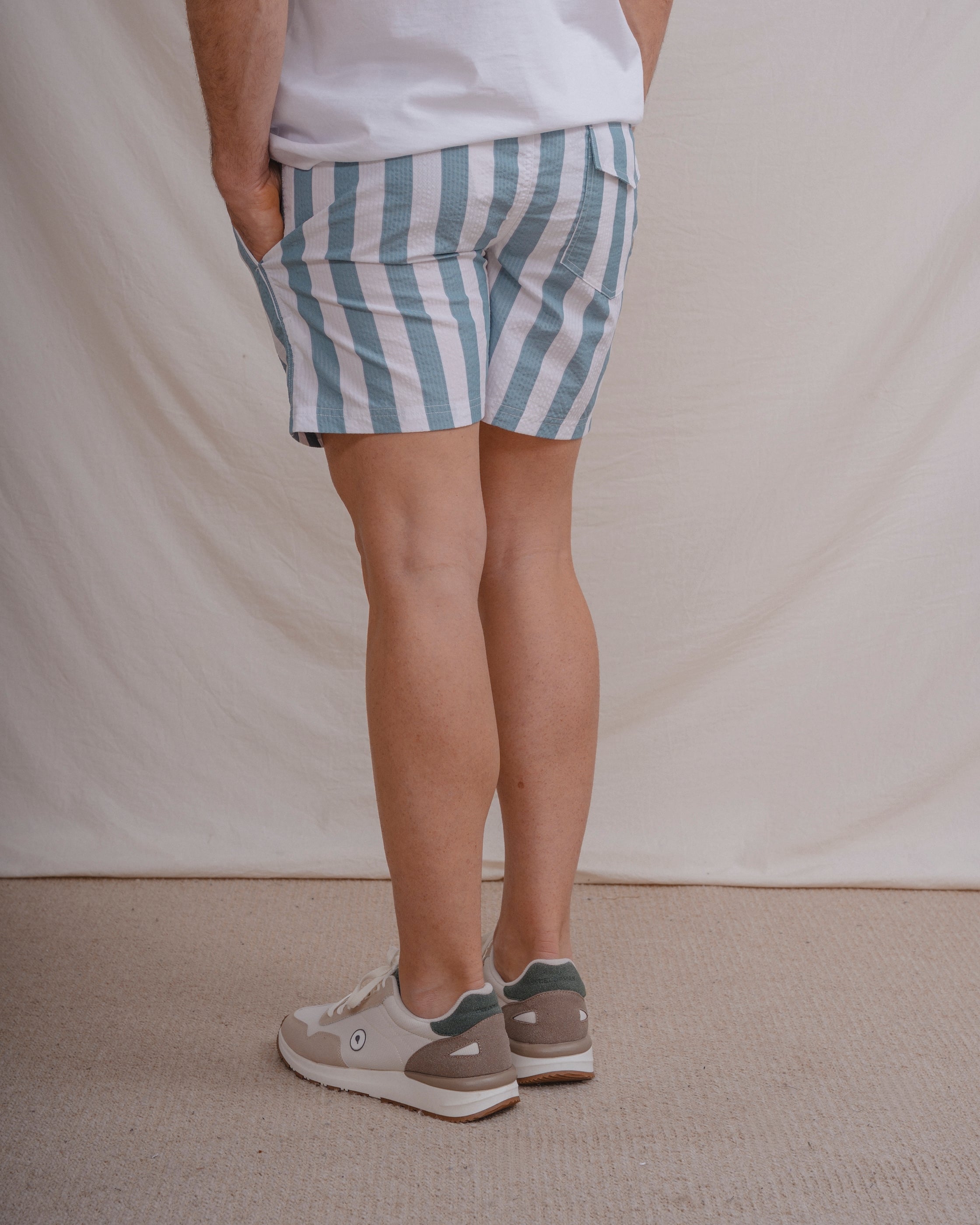 BAÑADOR RAYA SEERSUCKER CELESTE