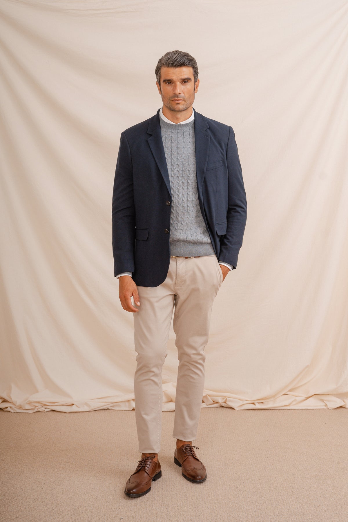 BLAZER CASUAL ESTRUTURA MARINHA