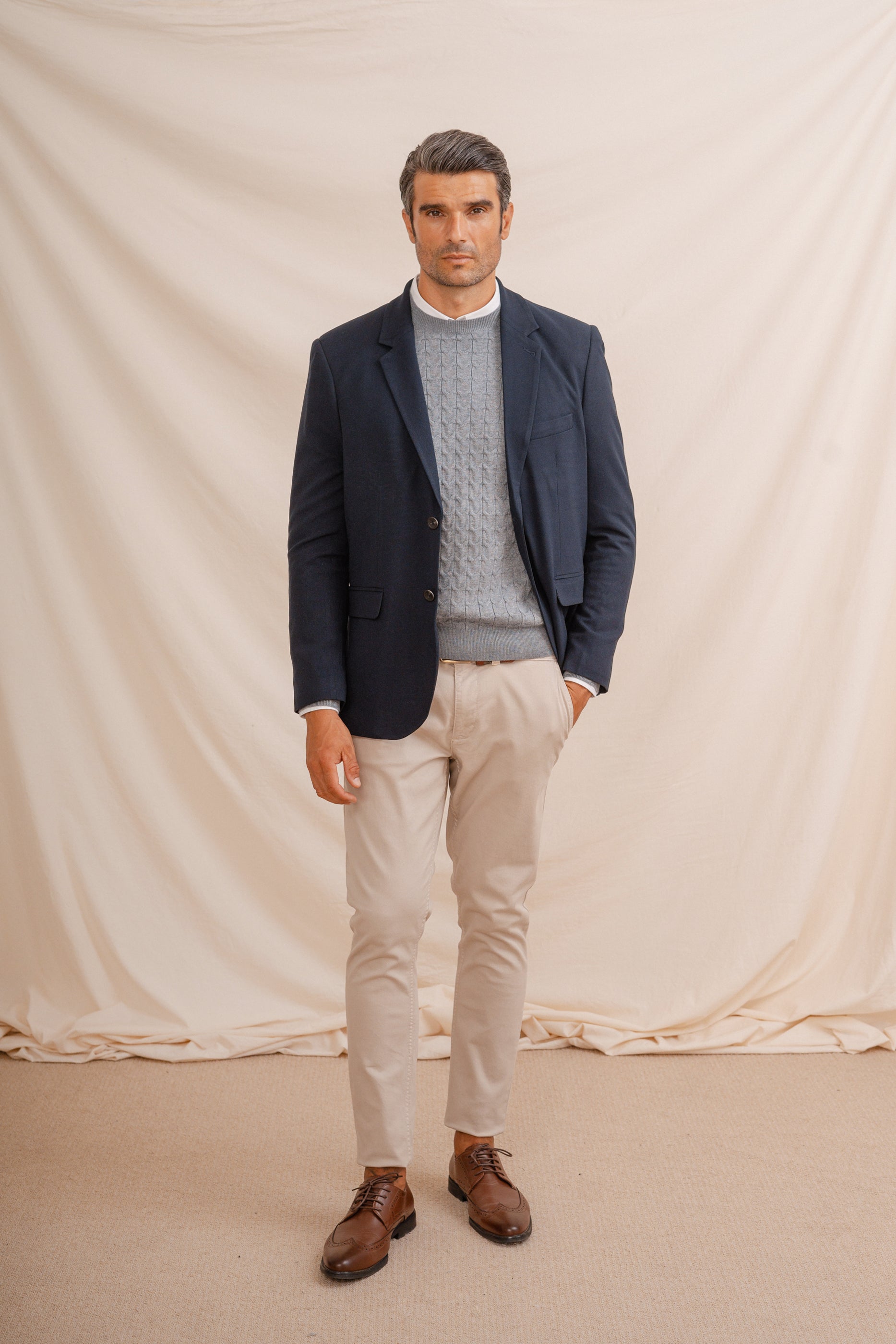 BLAZER CASUAL ESTRUCTURA MARINA