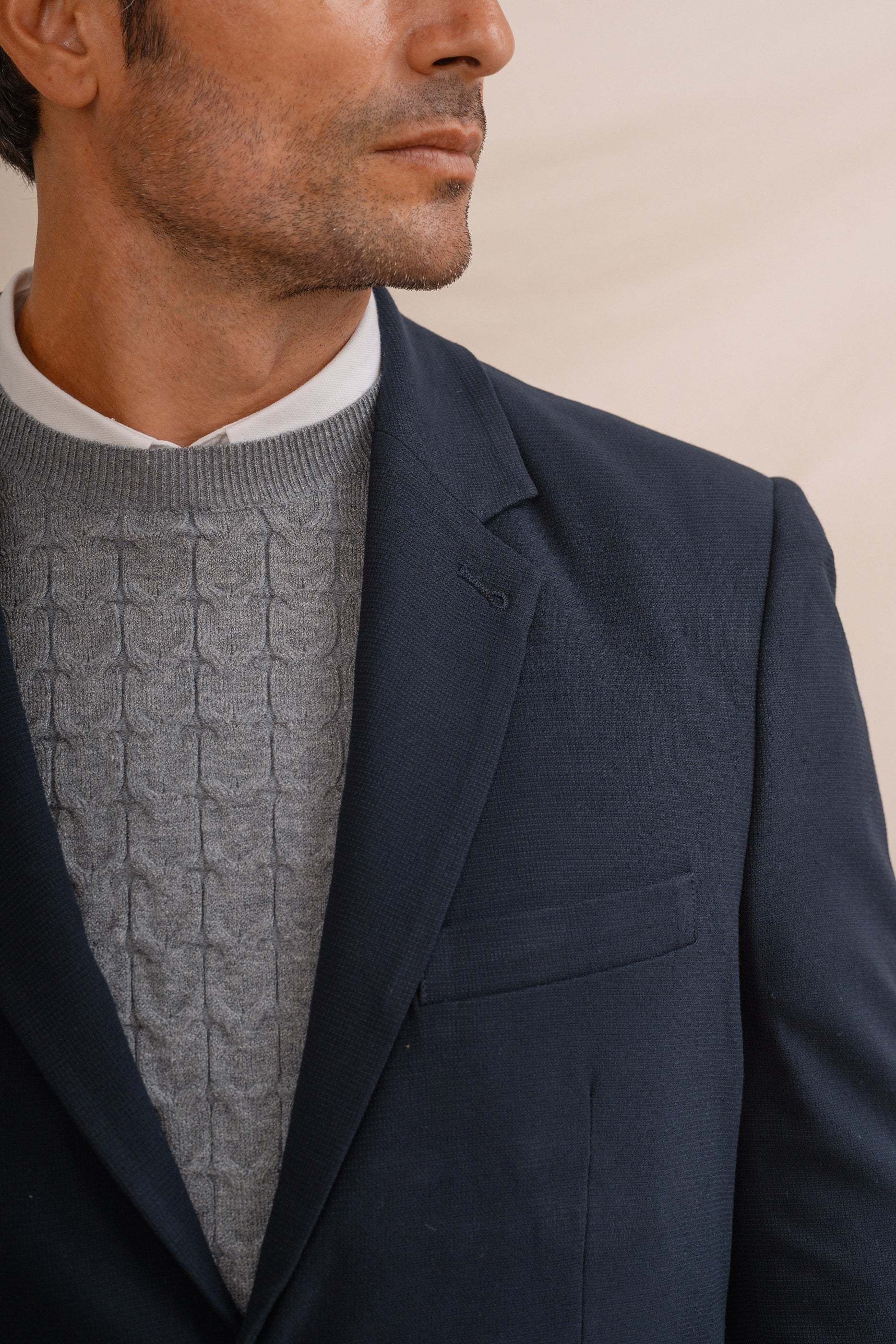 BLAZER CASUAL ESTRUCTURA MARINA