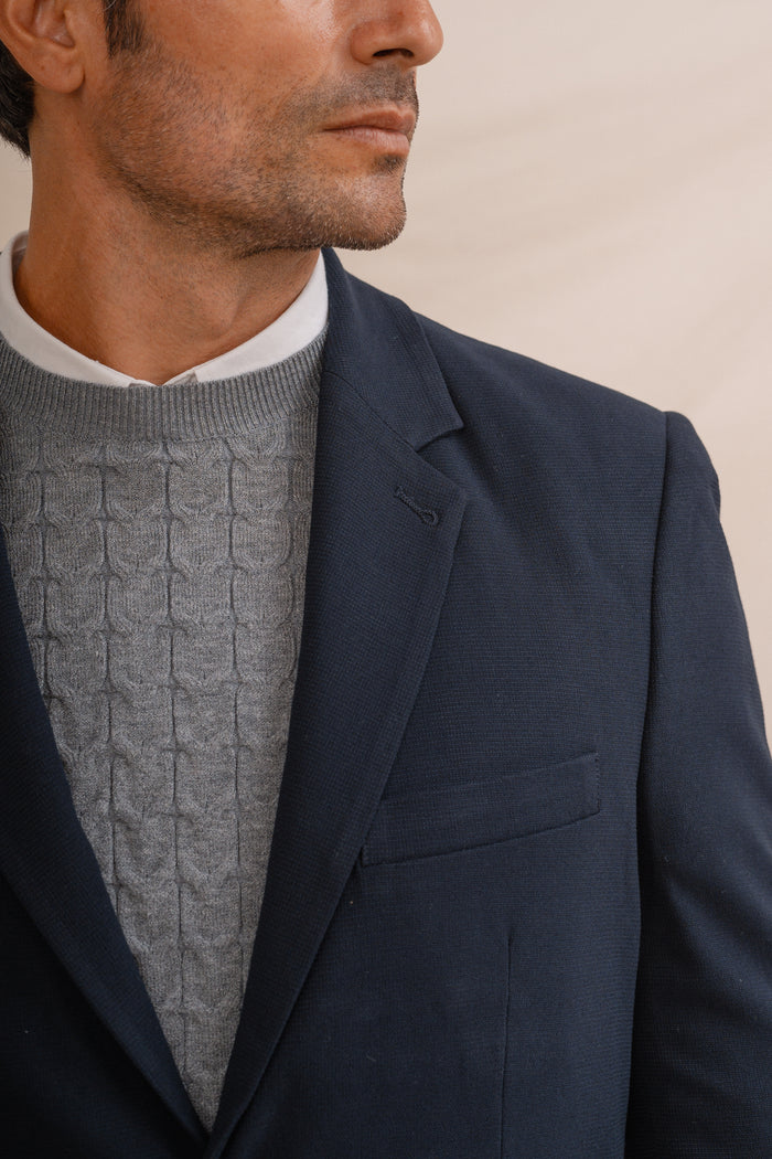 BLAZER CASUAL ESTRUTURA MARINHA