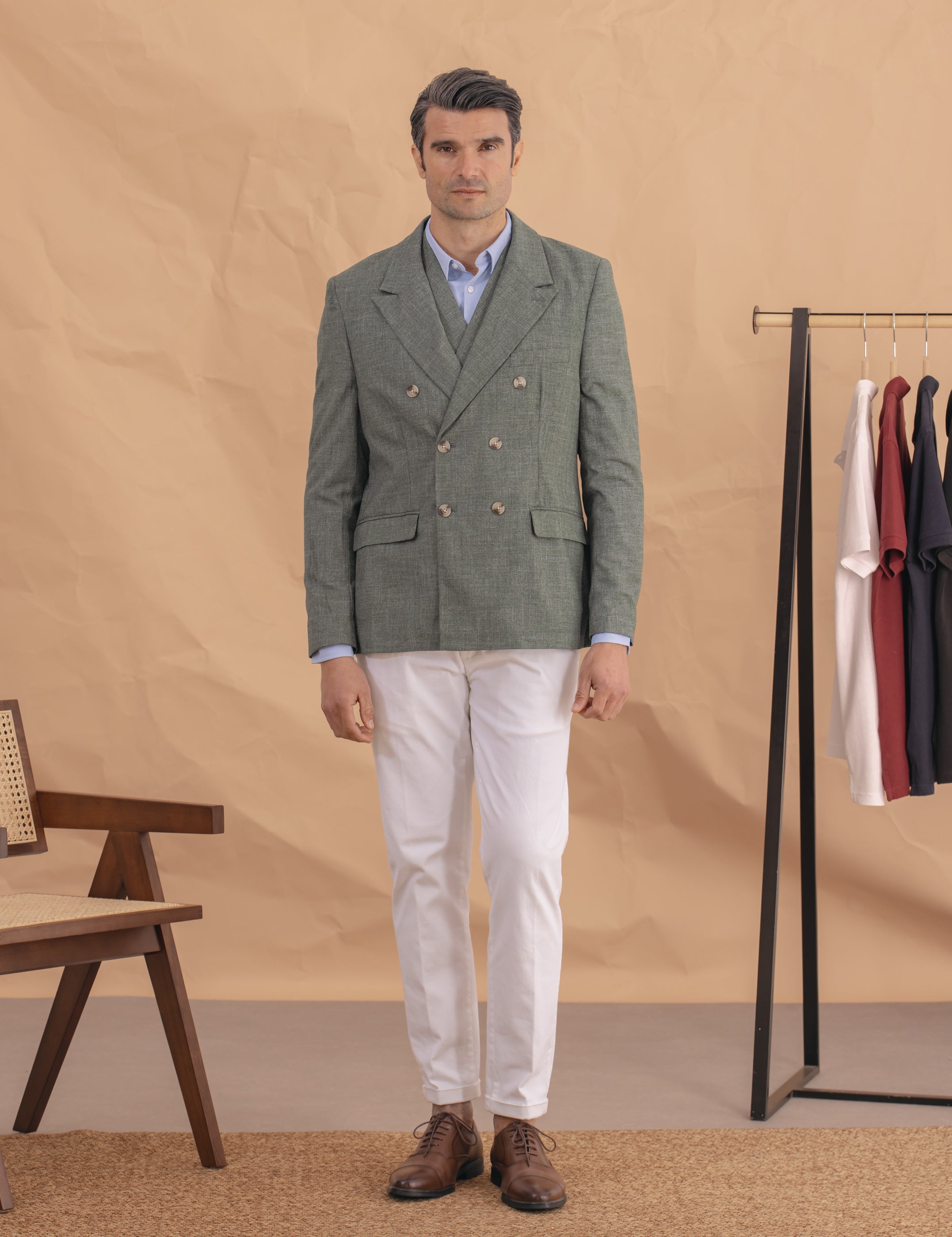 BLAZER CASUAL CRUZADA VERDE