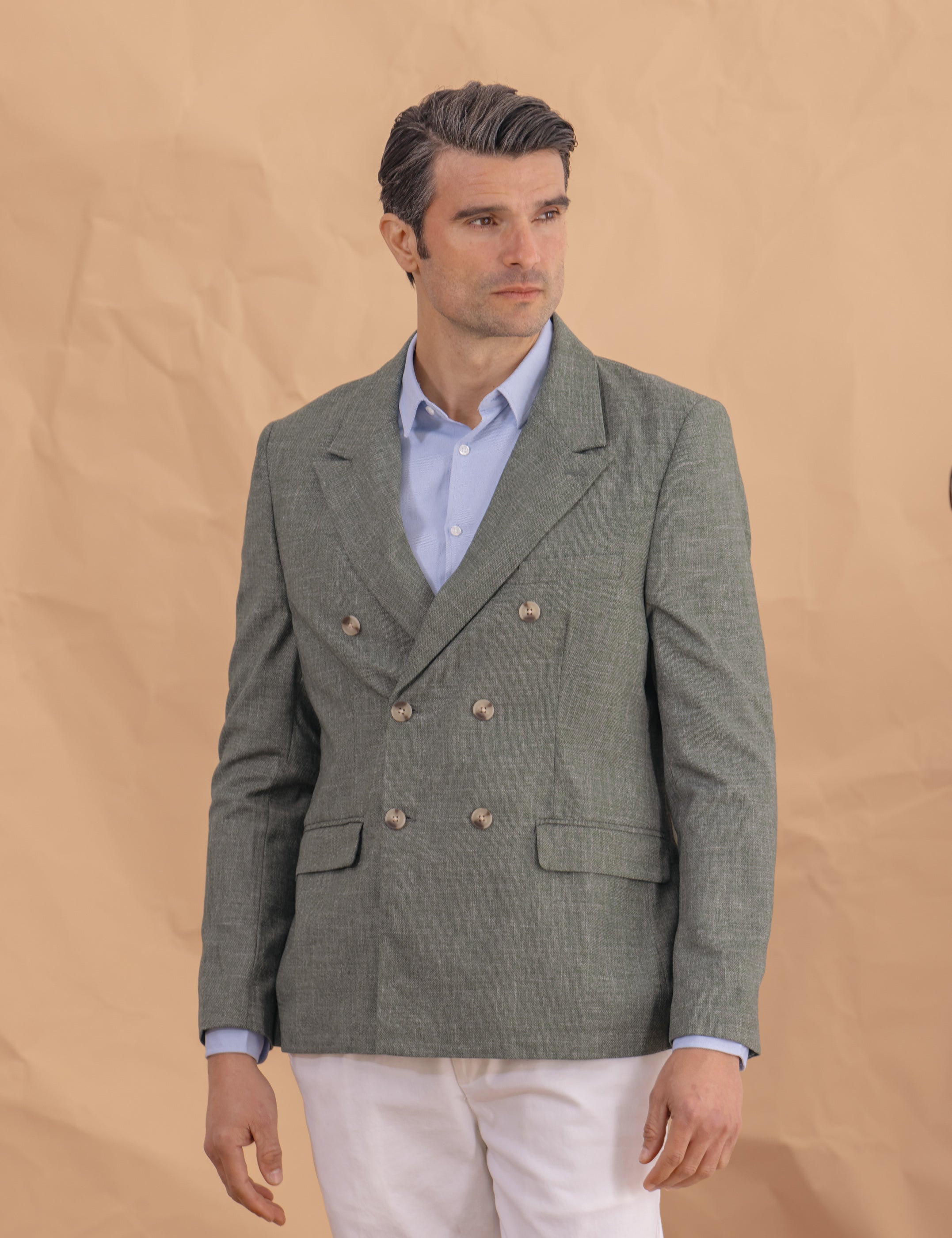 BLAZER CASUAL CRUZADA VERDE