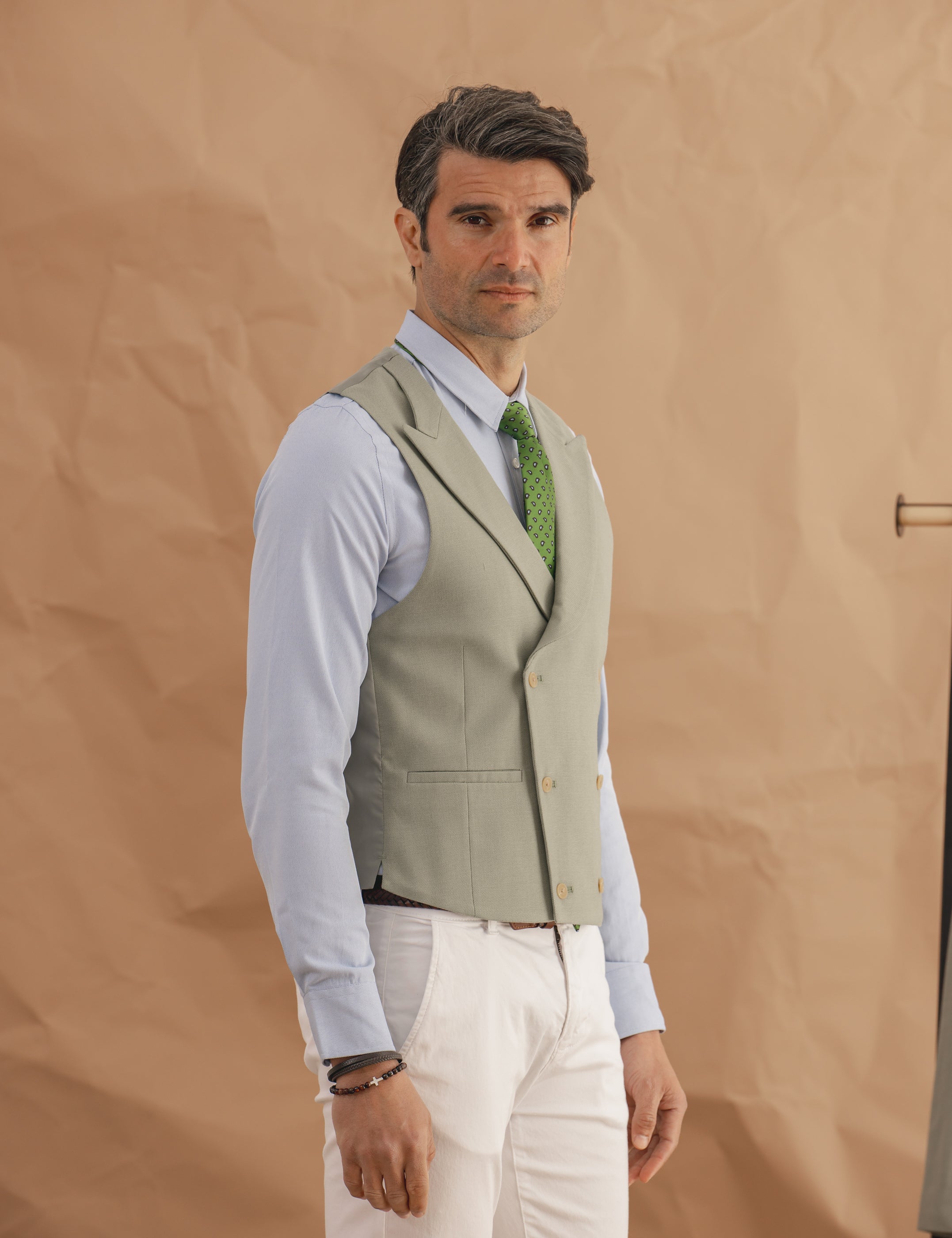 CHALECO TRAJE VERDE