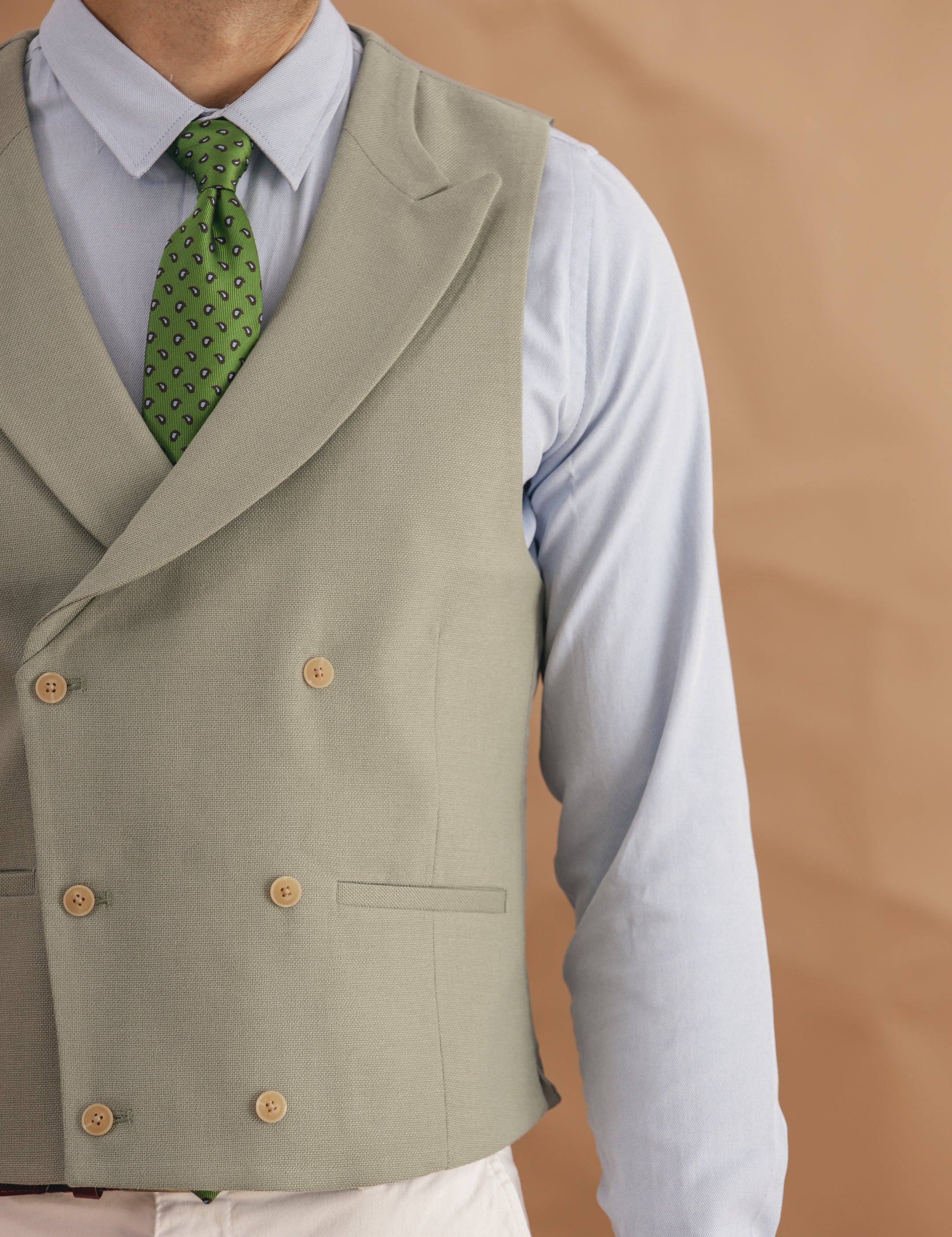 CHALECO TRAJE VERDE