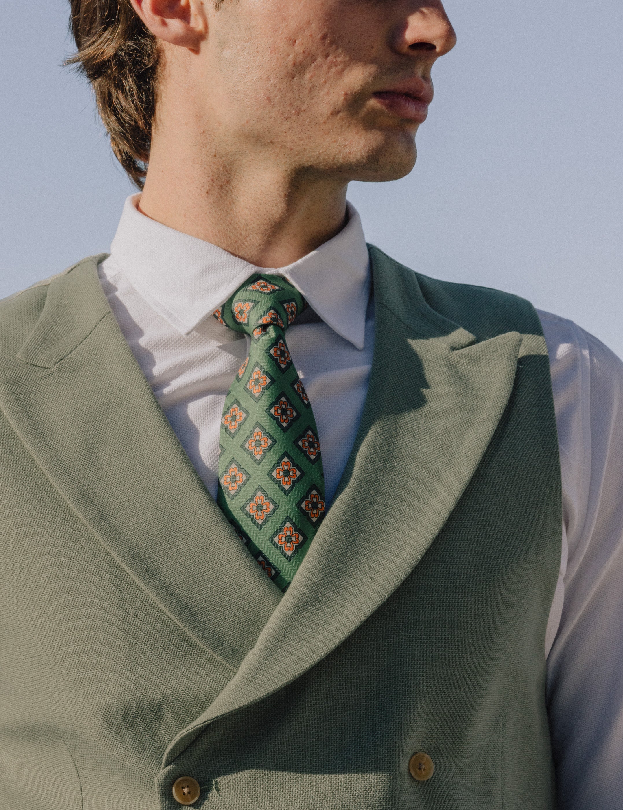 CHALECO TRAJE VERDE