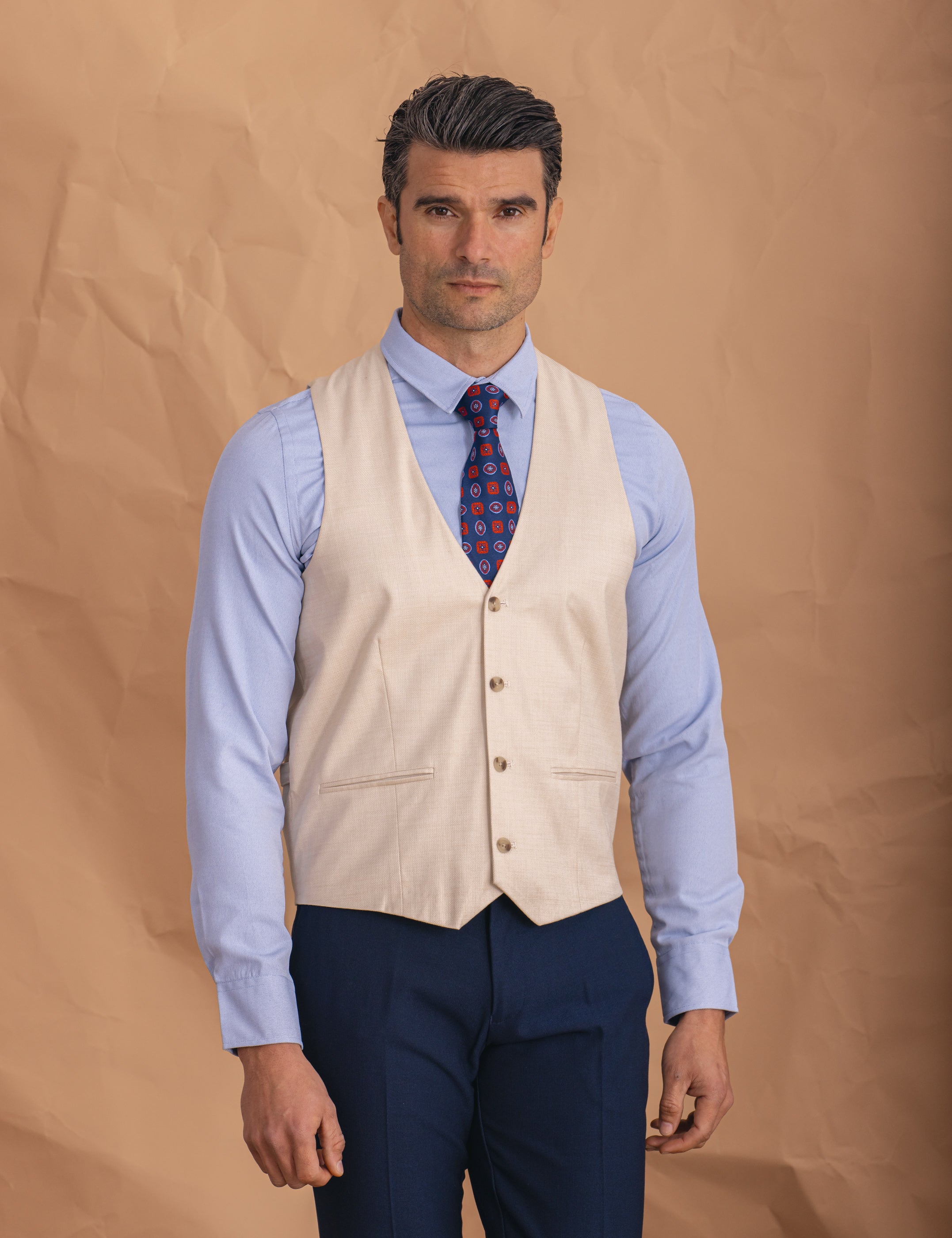 CHALECO CASUAL BEIGE