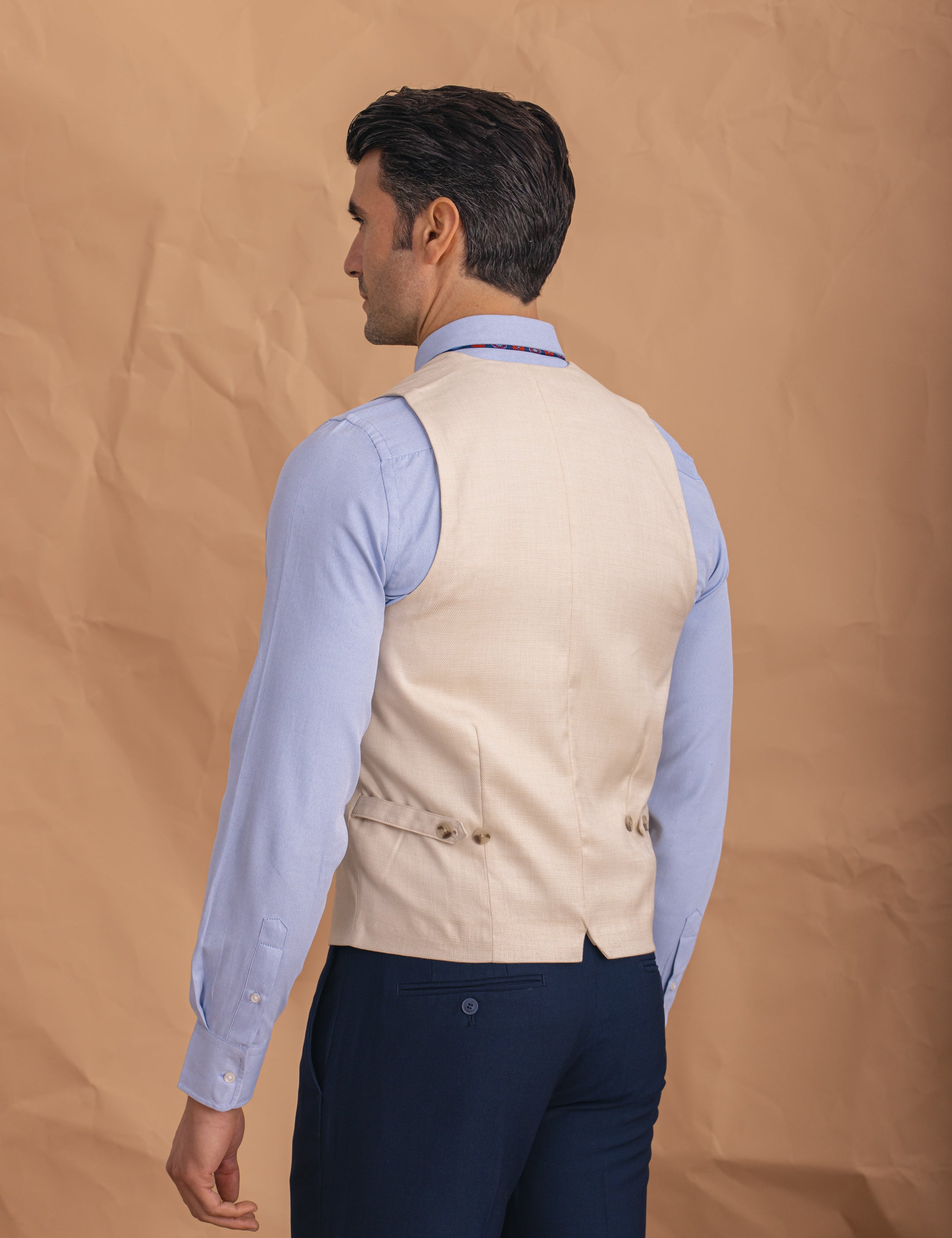 CHALECO CASUAL BEIGE