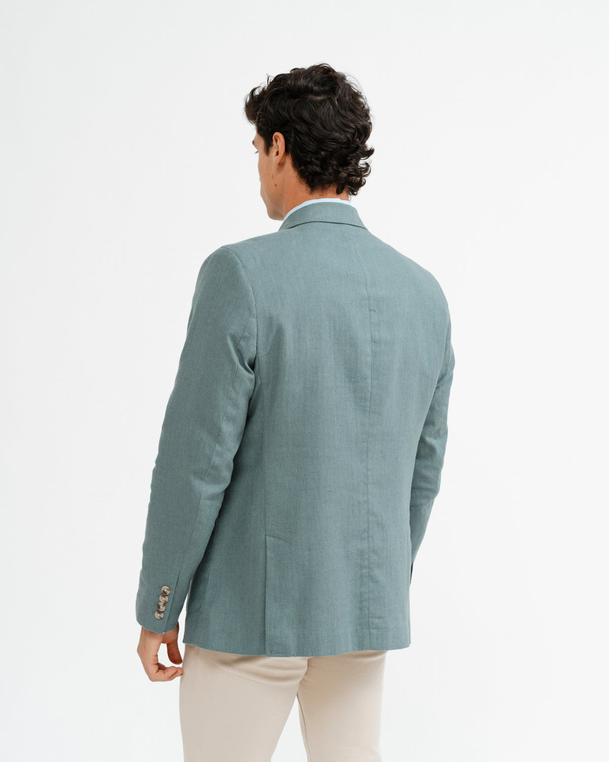 BLAZER CASUAL ESPIGAS VERDE LINHO