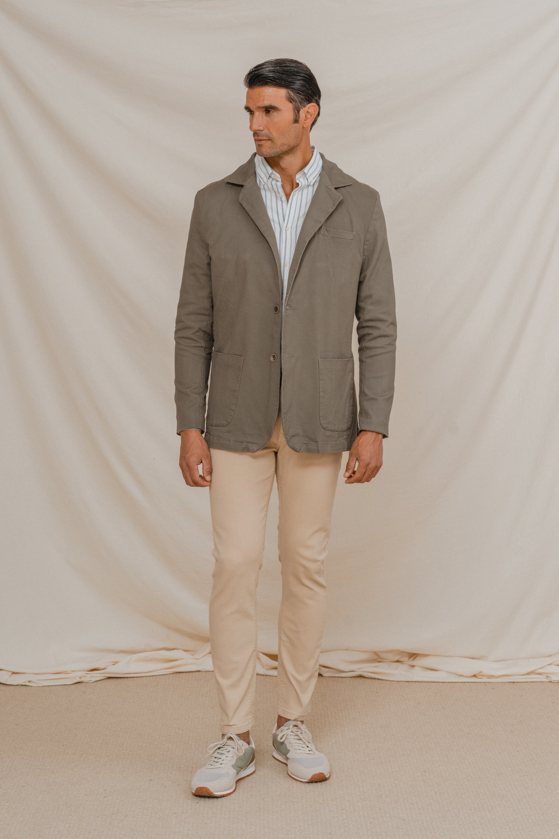 BLAZER CASUAL ALGODÓN VERDE
